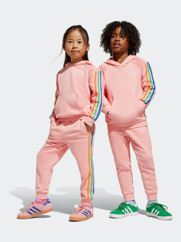 adidas Pink 3 Stripe Tracksuit