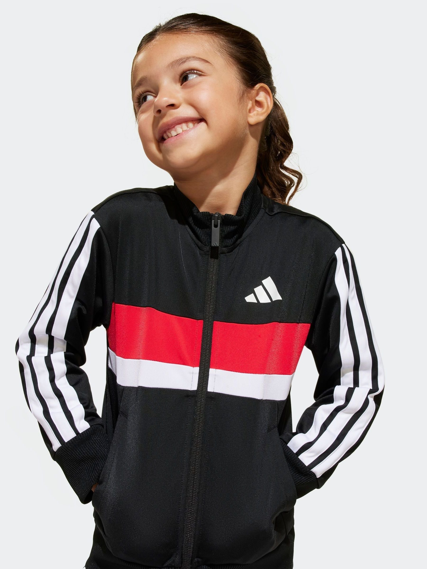 adidas Black/Red Tracksuit