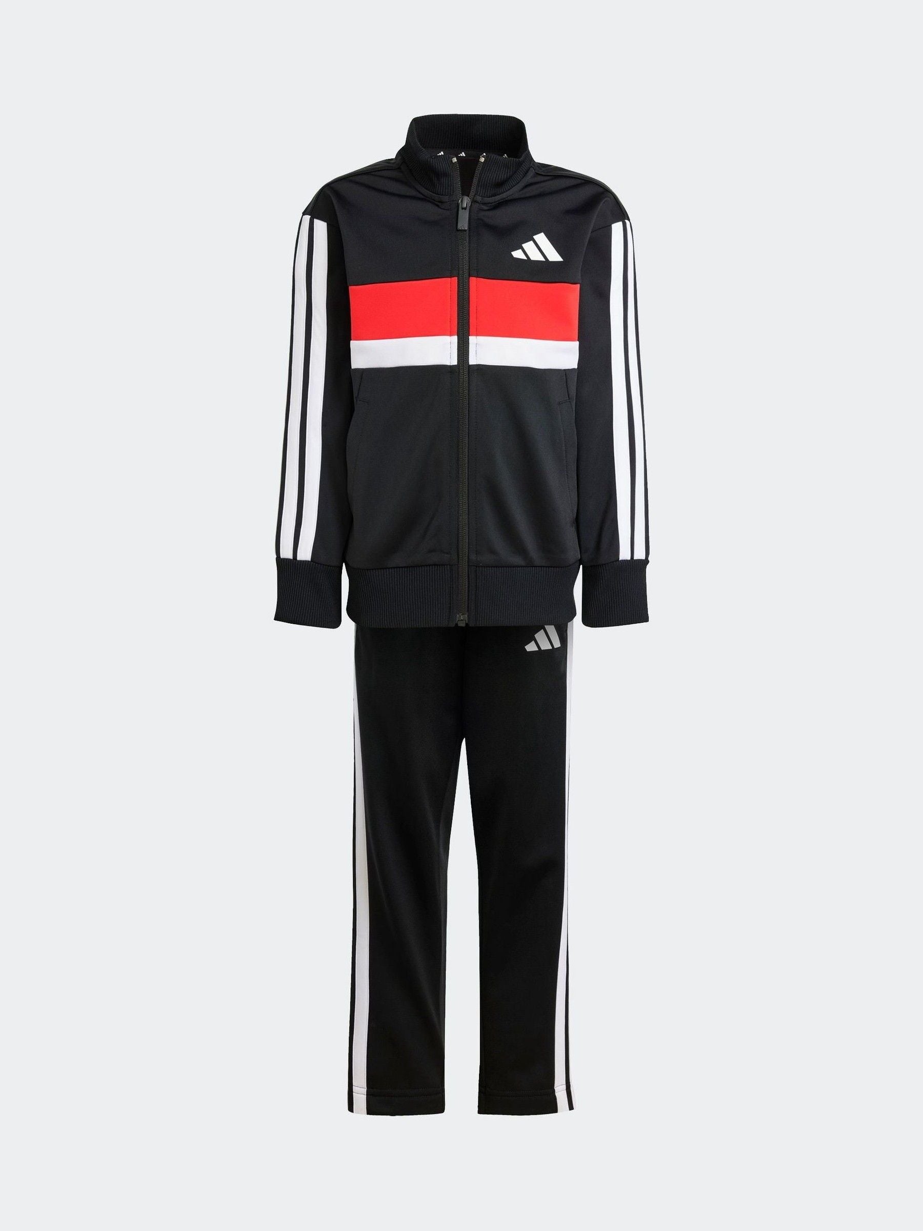 adidas Black/Red Tracksuit