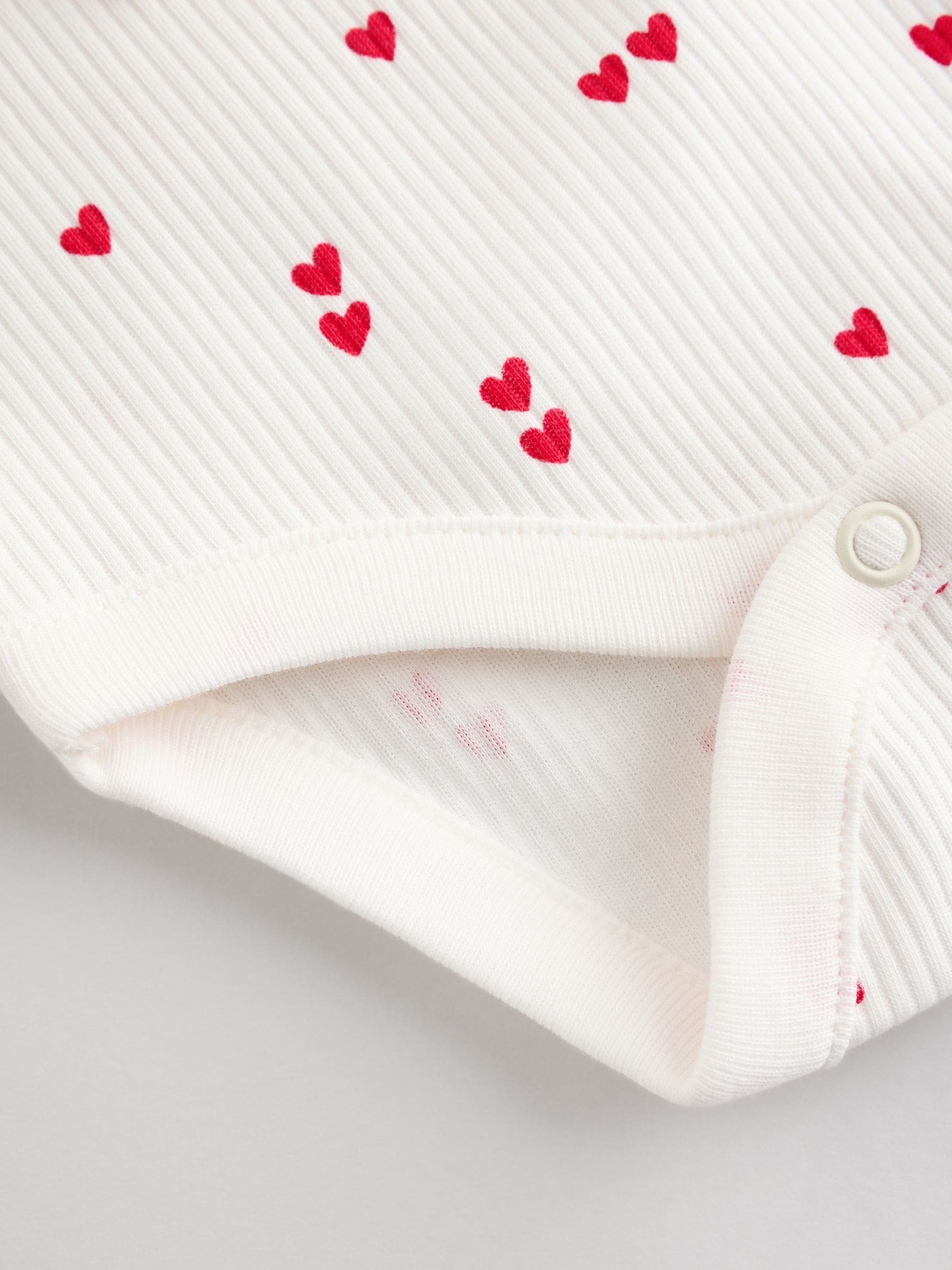 Red Heart Valentines Long Sleeve Baby 100% Cotton Bodysuit