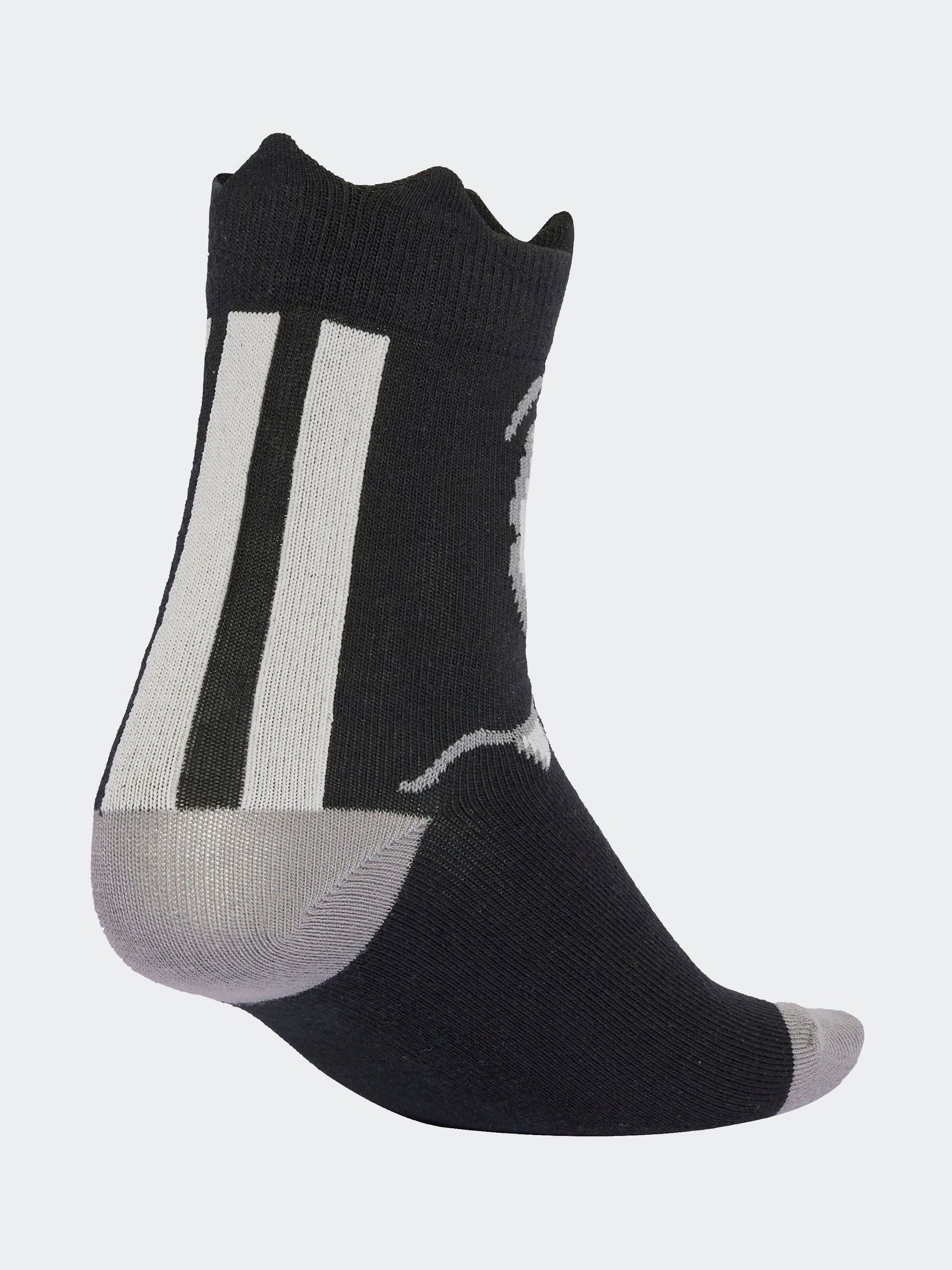 adidas Black/White Little Kids Adiraptor Crew Socks 3 Pack