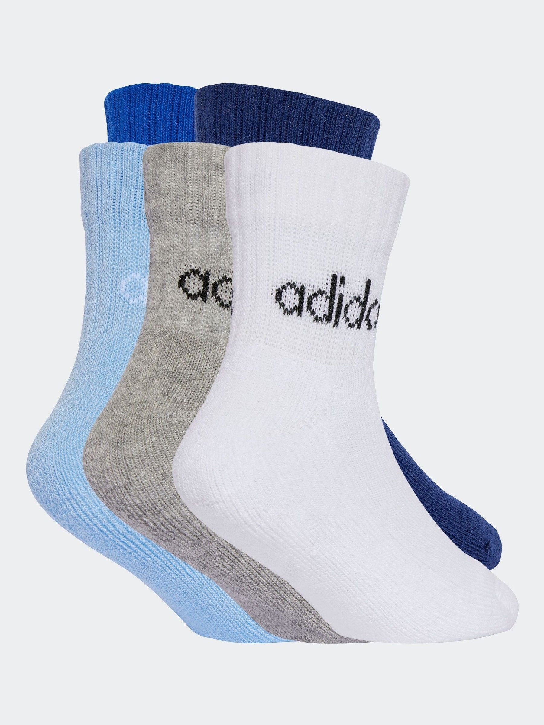 adidas Blue/Navy Linear Ankle 5 Packs Socks