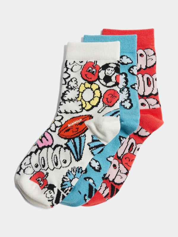 adidas Fun 3 Pack Kids Socks