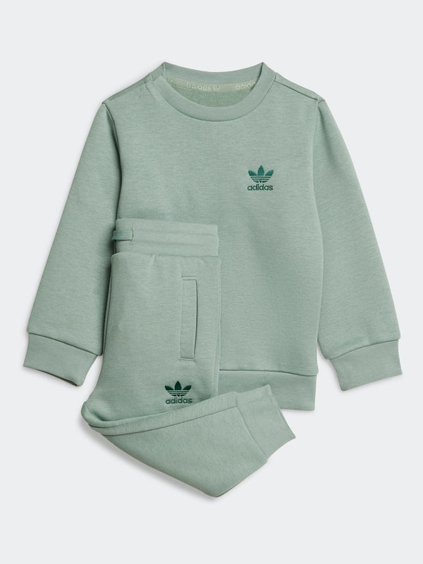 adidas Khaki Green Kids Crew Set