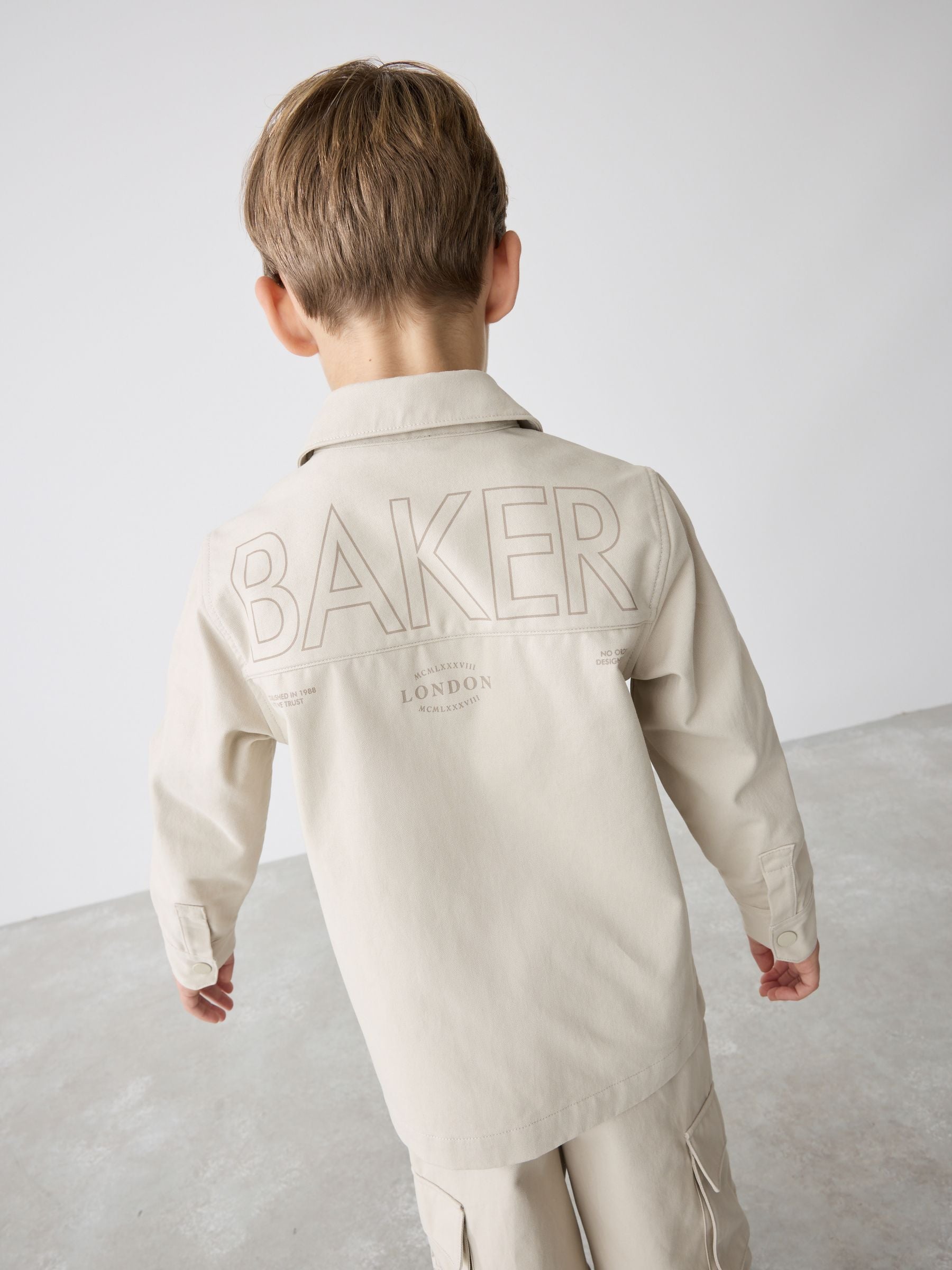 Baker by Ted Baker 100% Cotton Shacket and T-Shirt Set