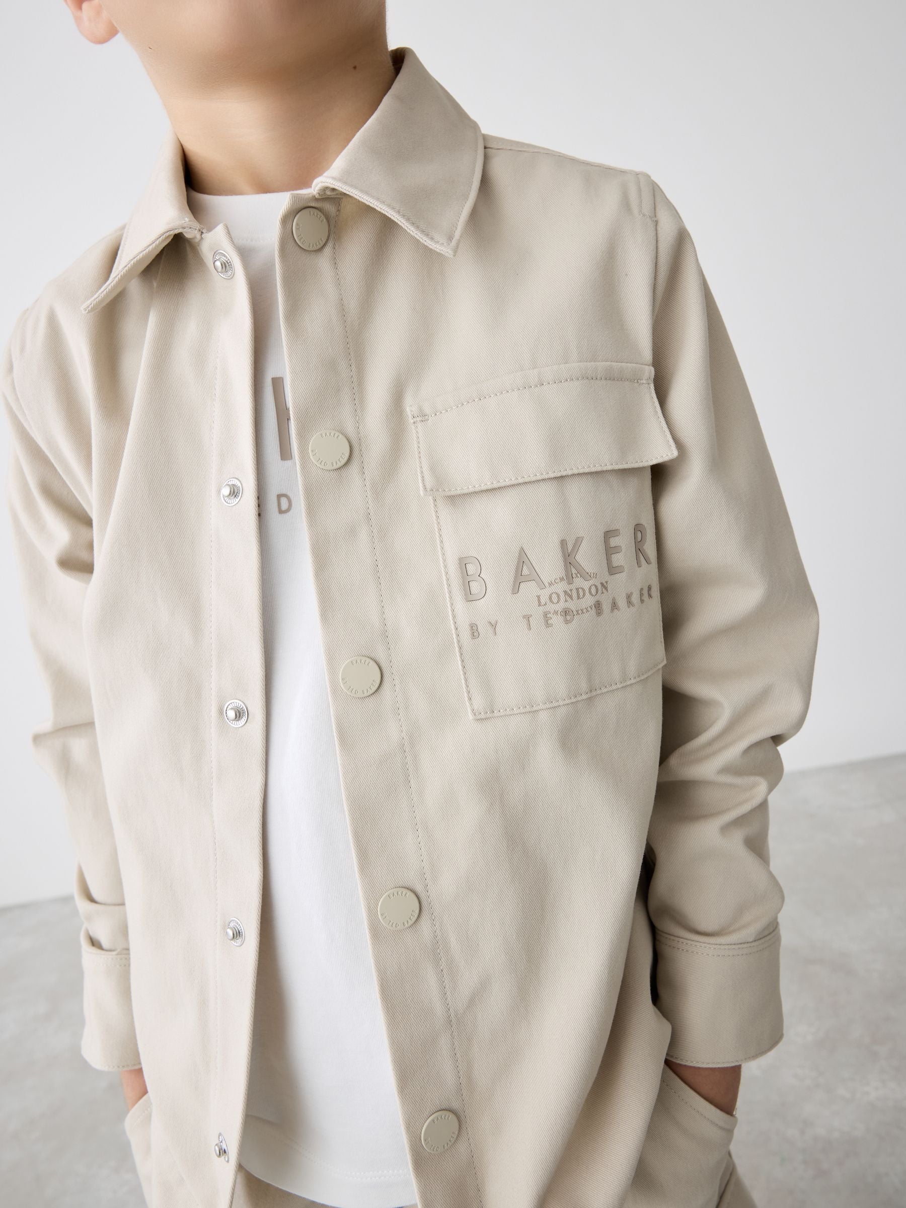 Baker by Ted Baker 100% Cotton Shacket and T-Shirt Set