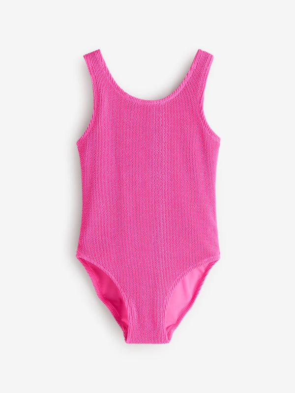 Pink Textured Swimsuit (3-16yrs)