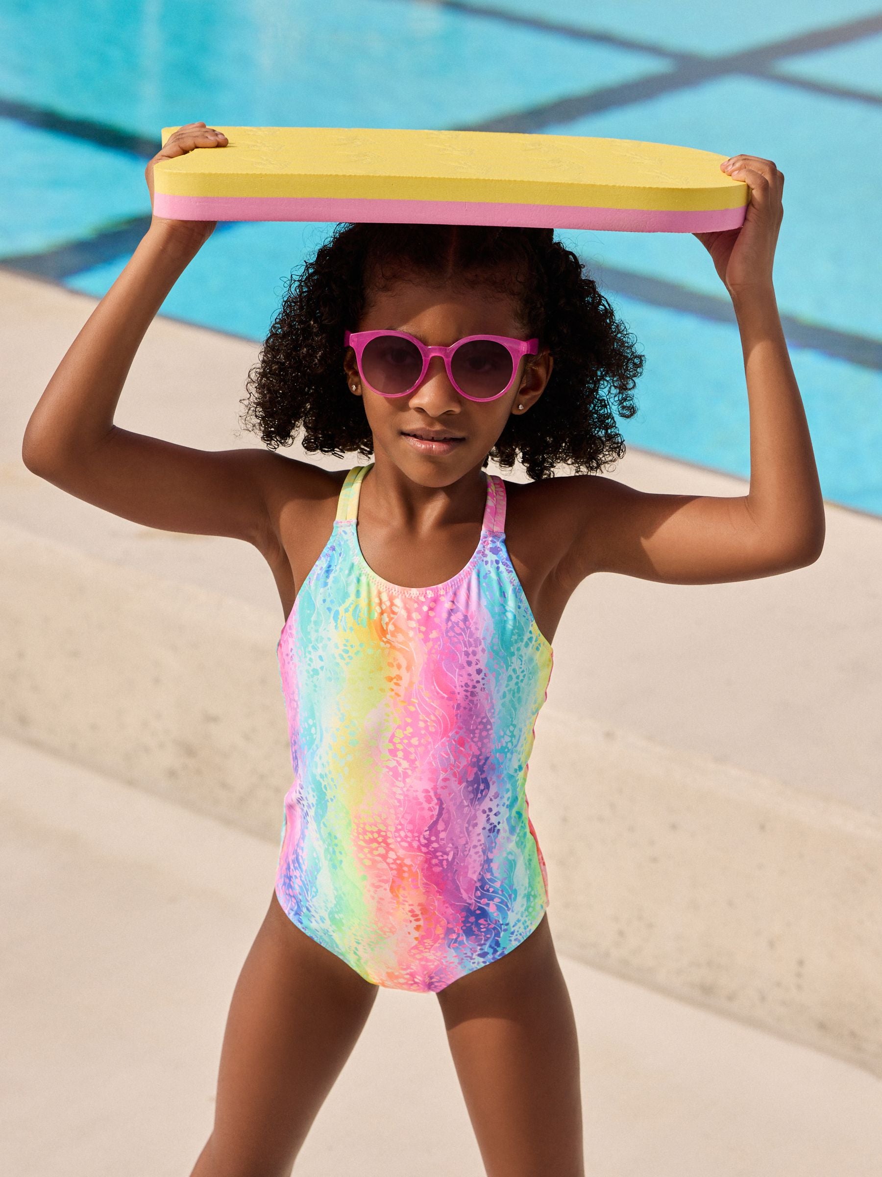 Multi Animal Double Strap Swimsuit (3-16yrs)