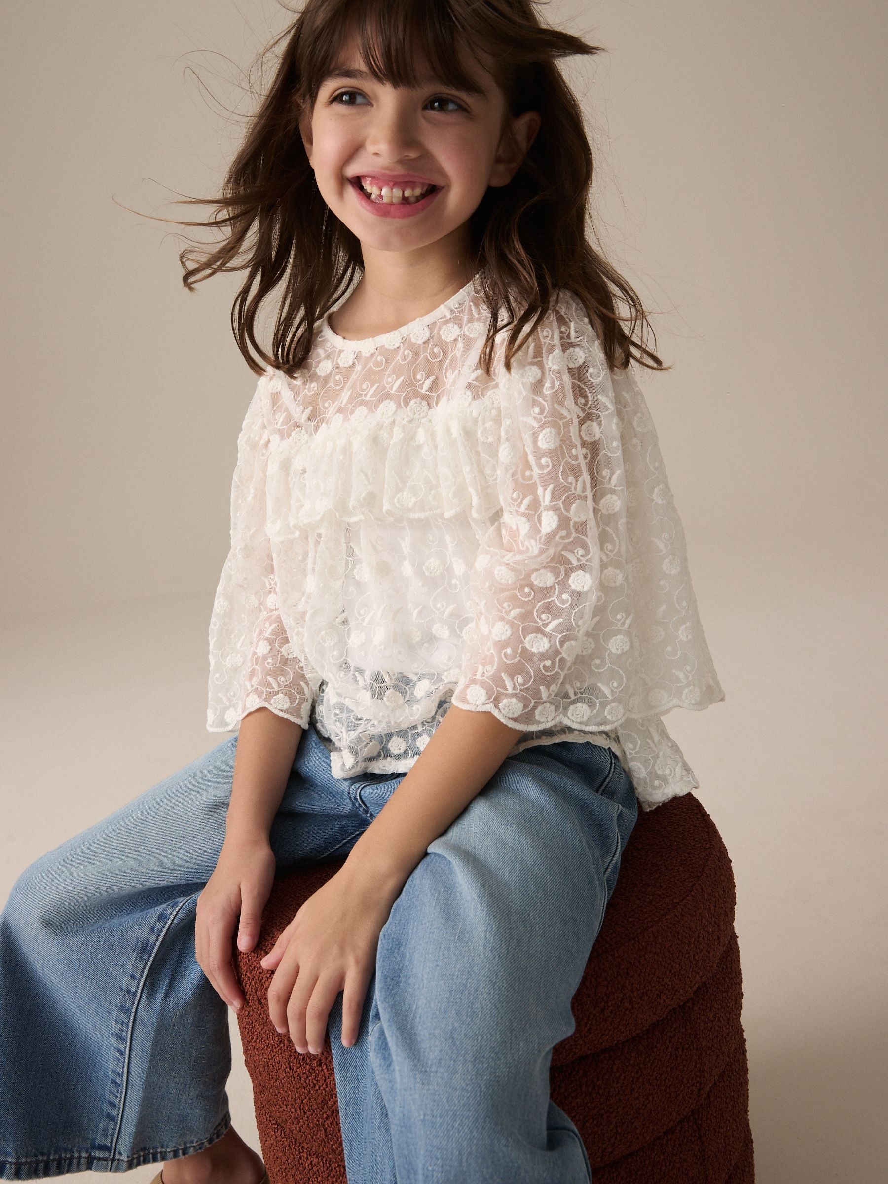 Cream Lace Blouse (3-16yrs)