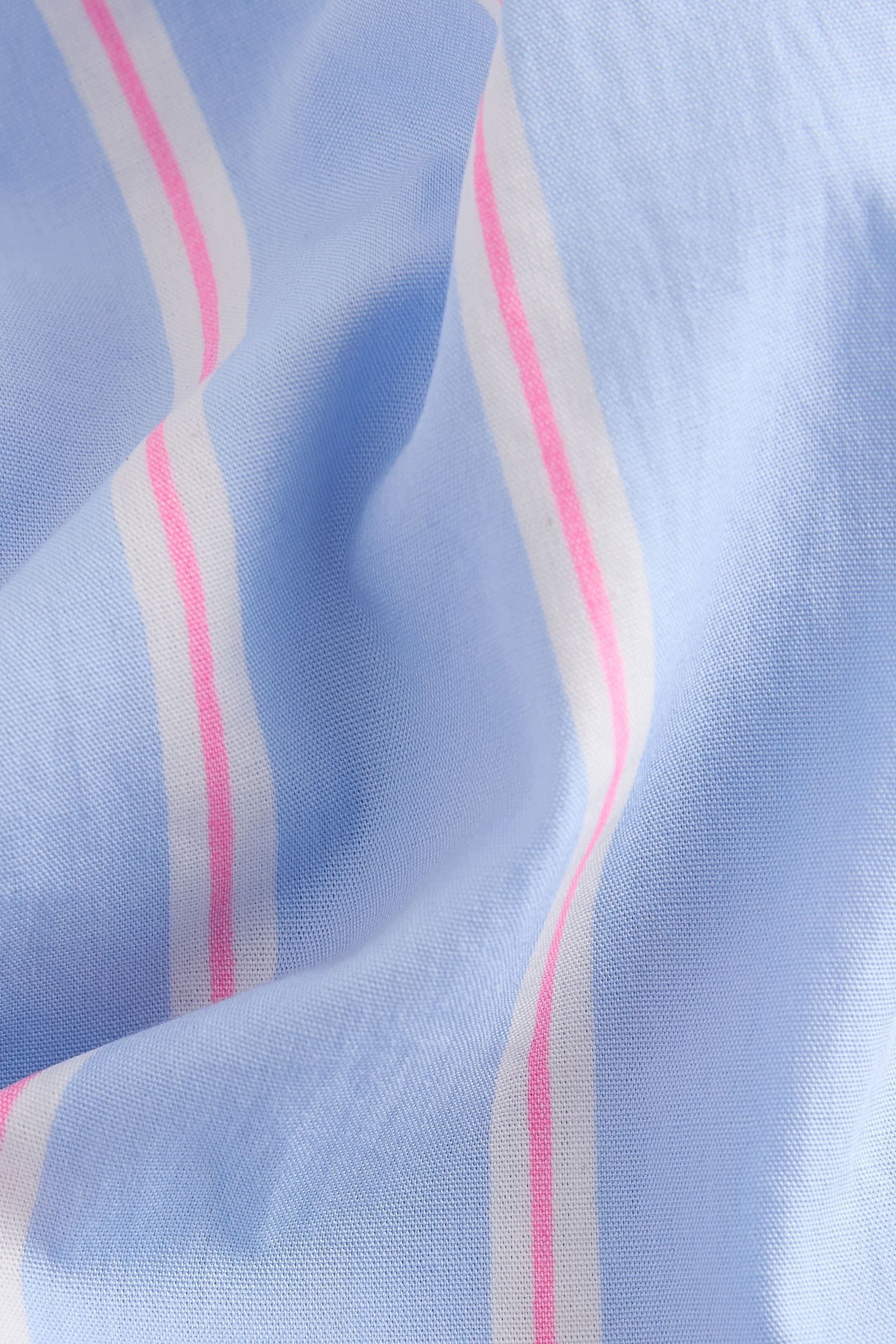 Blue/PInk Stripe Oversized 100% Cotton Shirt (3-16yrs)