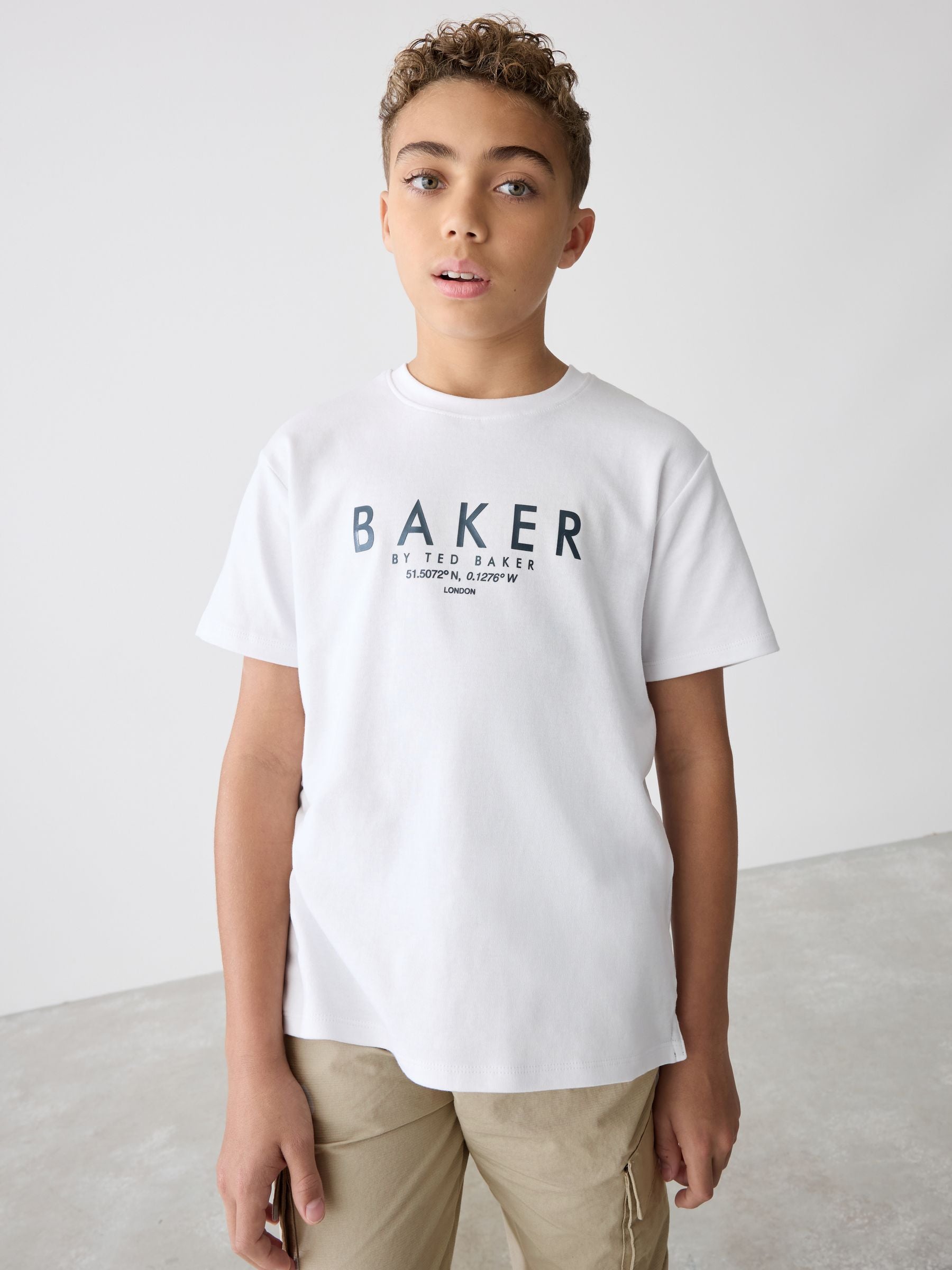 Baker by Ted Baker Stone Cargo Trousers And T-Shirt Set