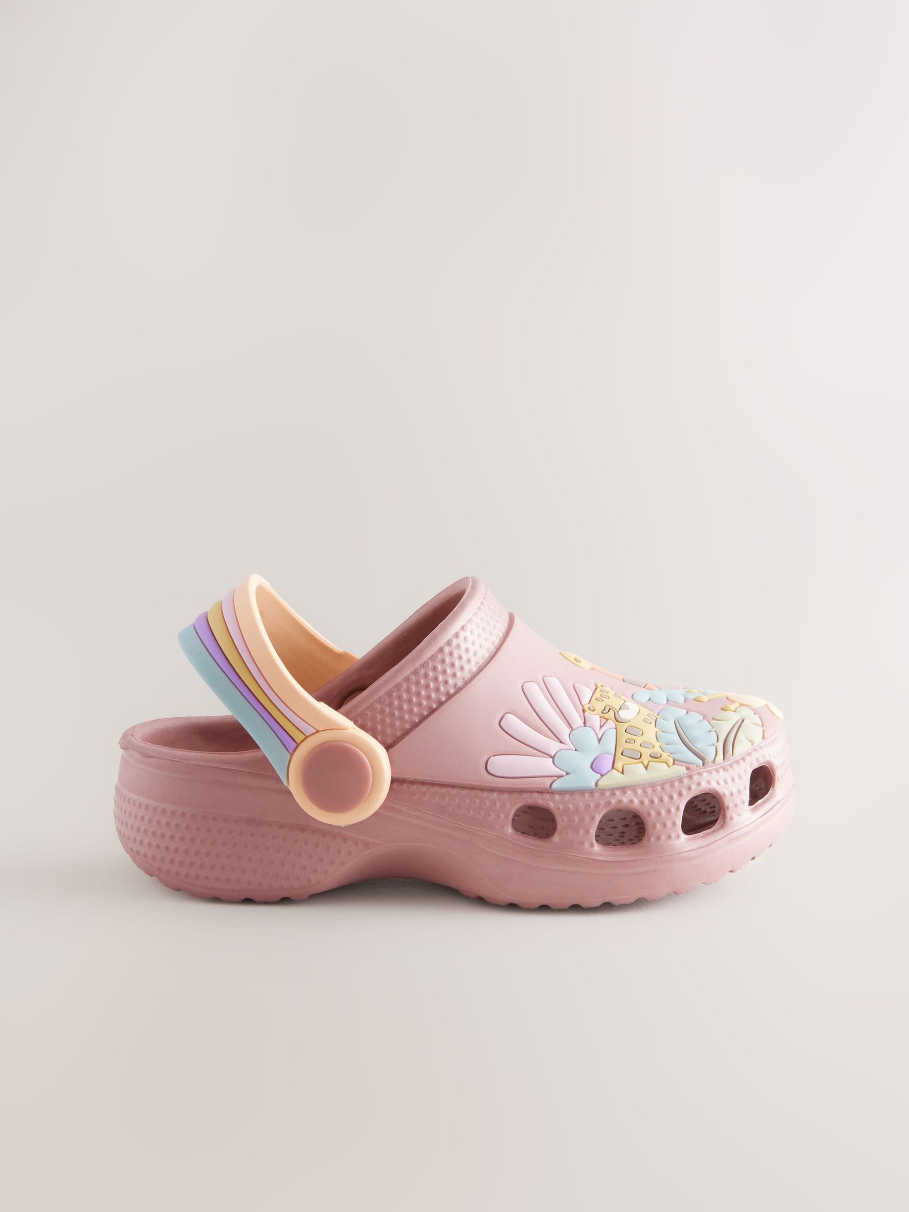 Rust Brown/Pink Safari Character Clogs