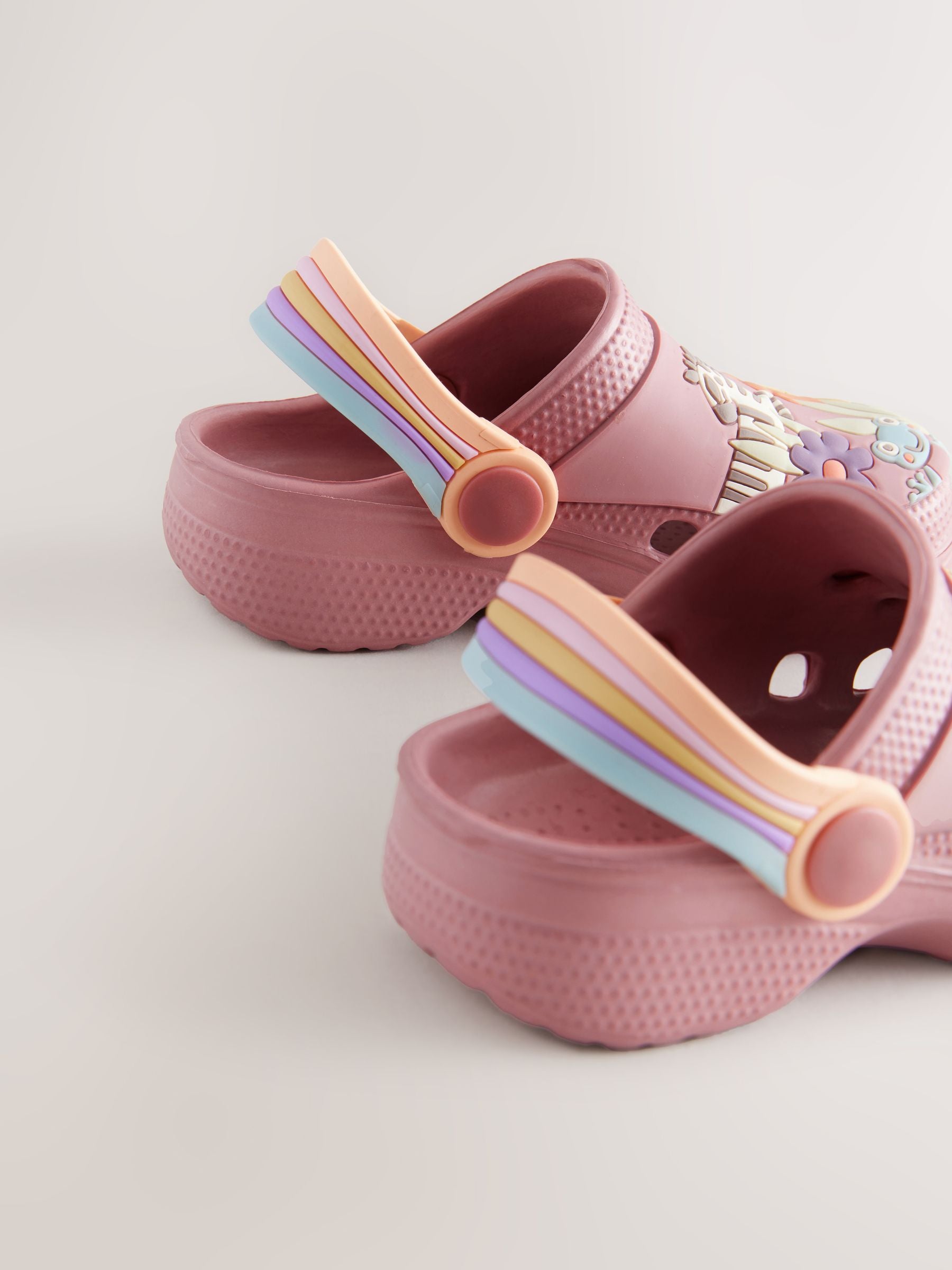 Rust Brown/Pink Safari Character Clogs