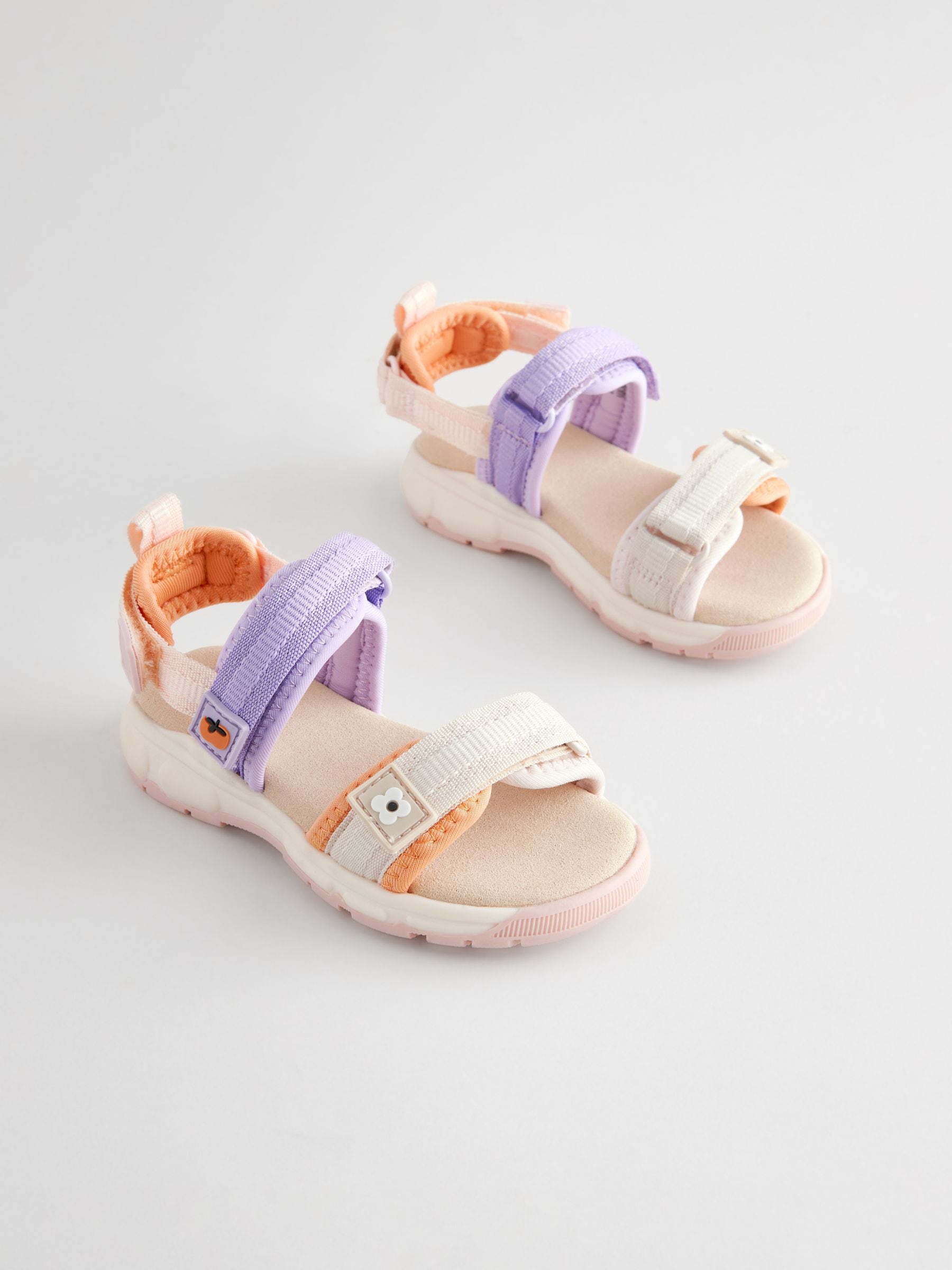 Multi Pastel Colourblock Trekker Sandals