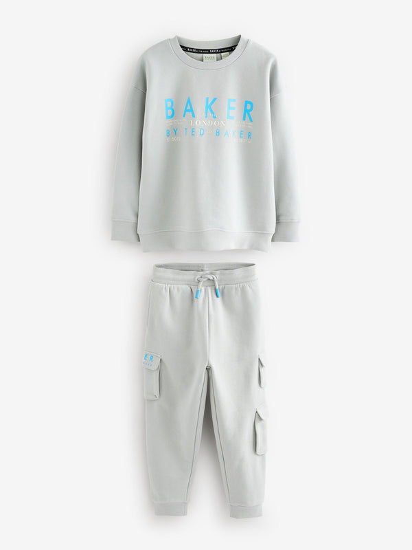 Baker by Ted Baker Graphic Sweatshirt And Cargo Joggers Set