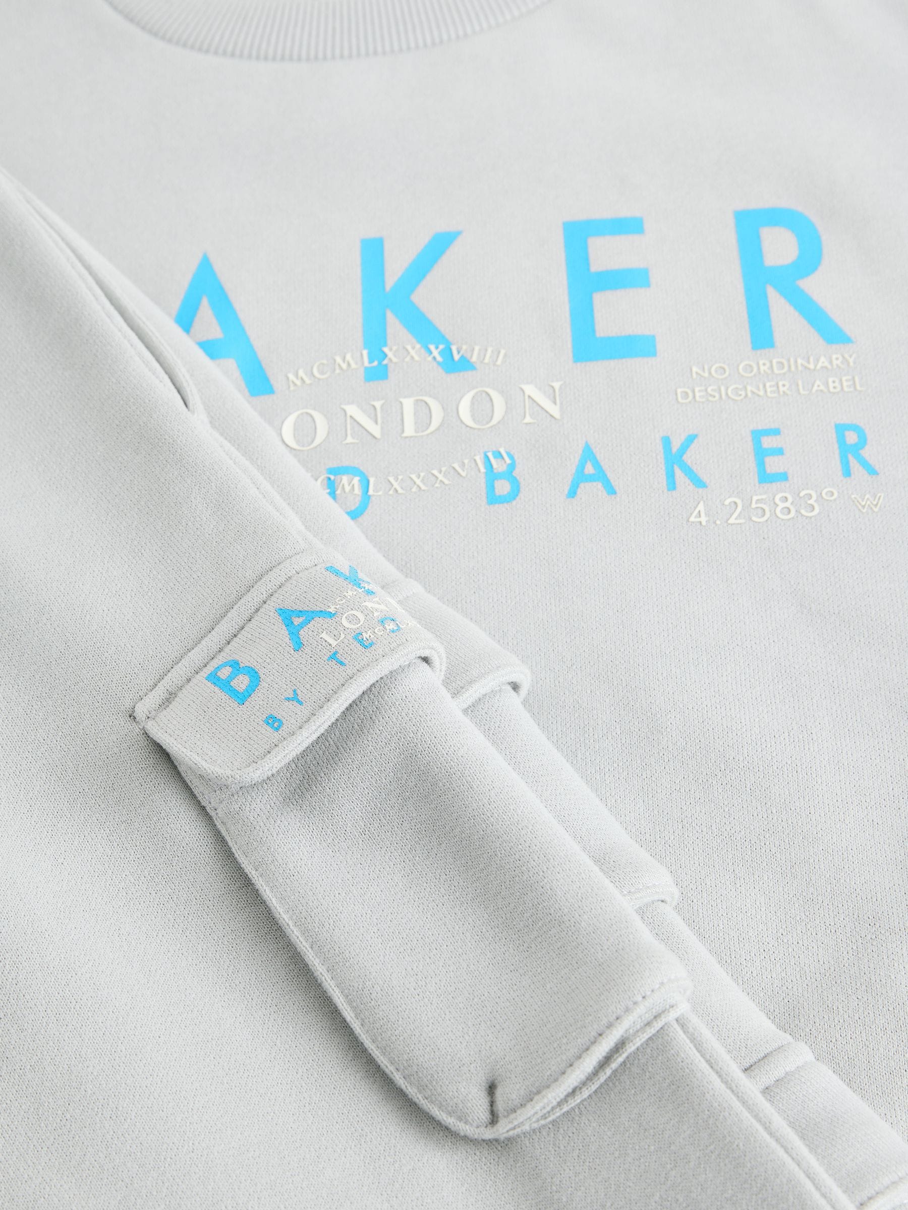 Baker by Ted Baker Graphic Sweatshirt And Cargo Joggers Set