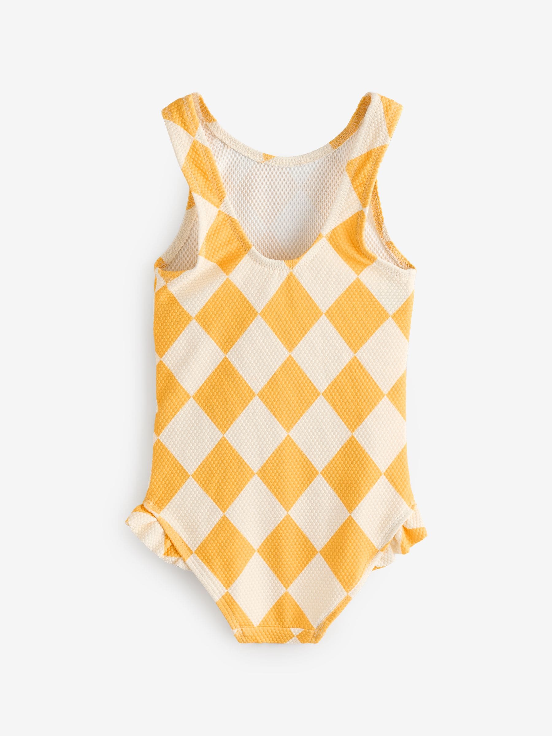 Ecru/Yellow Frill Leg Swimsuit (3mths-7yrs)