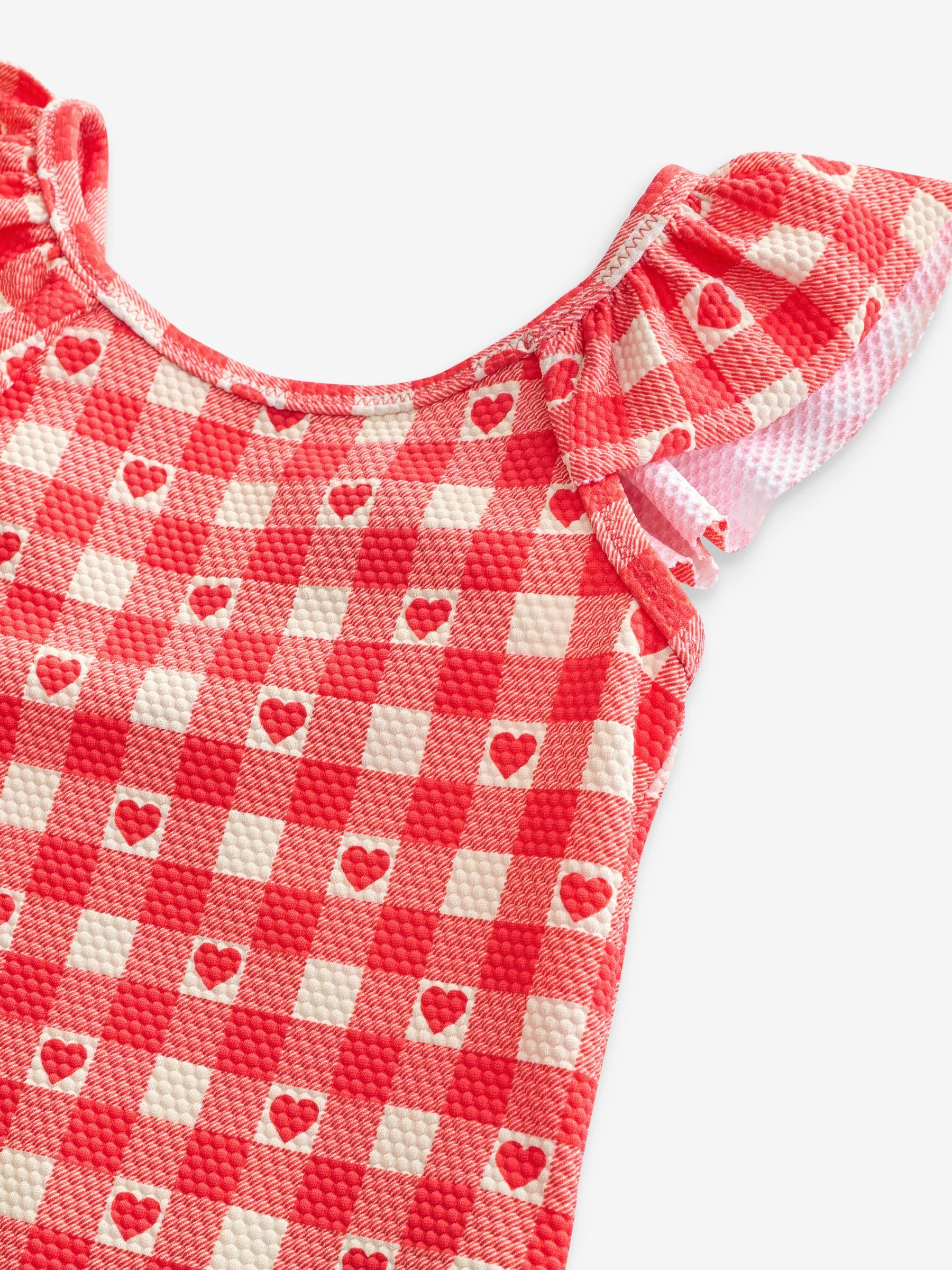 Red Frill Shoulder Swimsuit (3mths-7yrs)