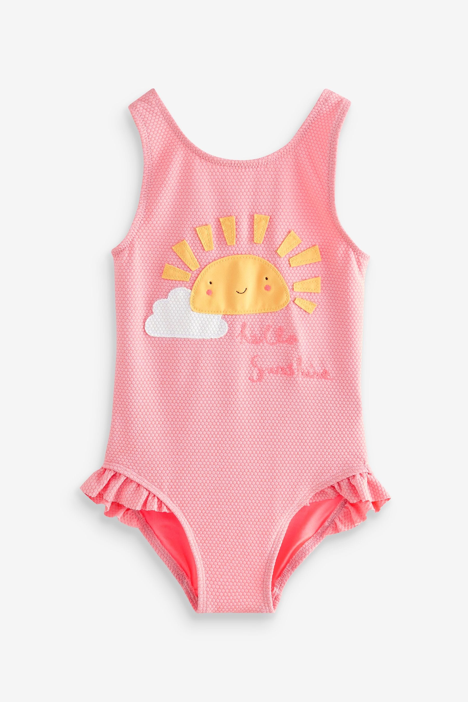 Pink Sunshine Frill Leg Swimsuit (3mths-7yrs)