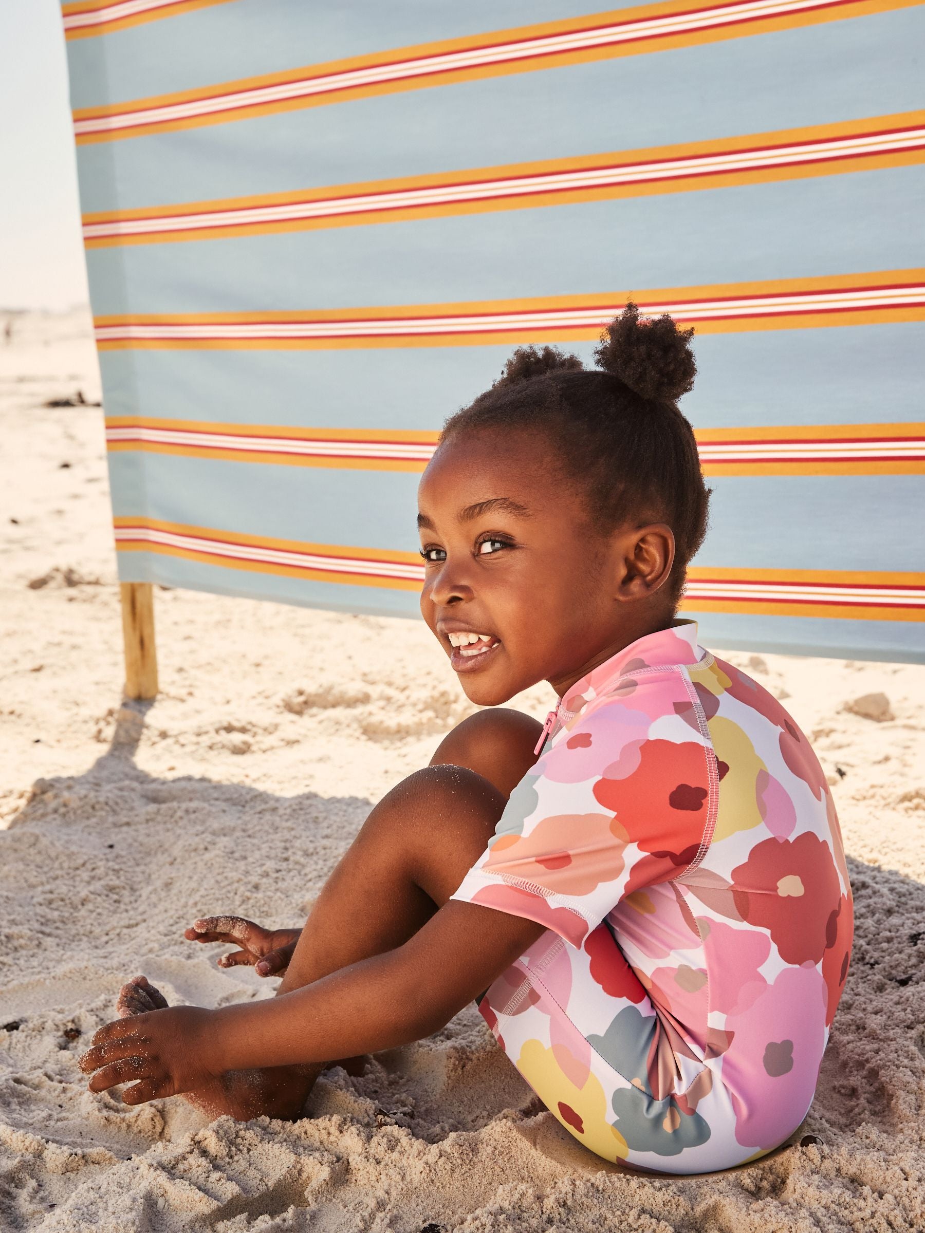 Pink/Rust Floral Sunsafe Swimsuit (3mths-10yrs)