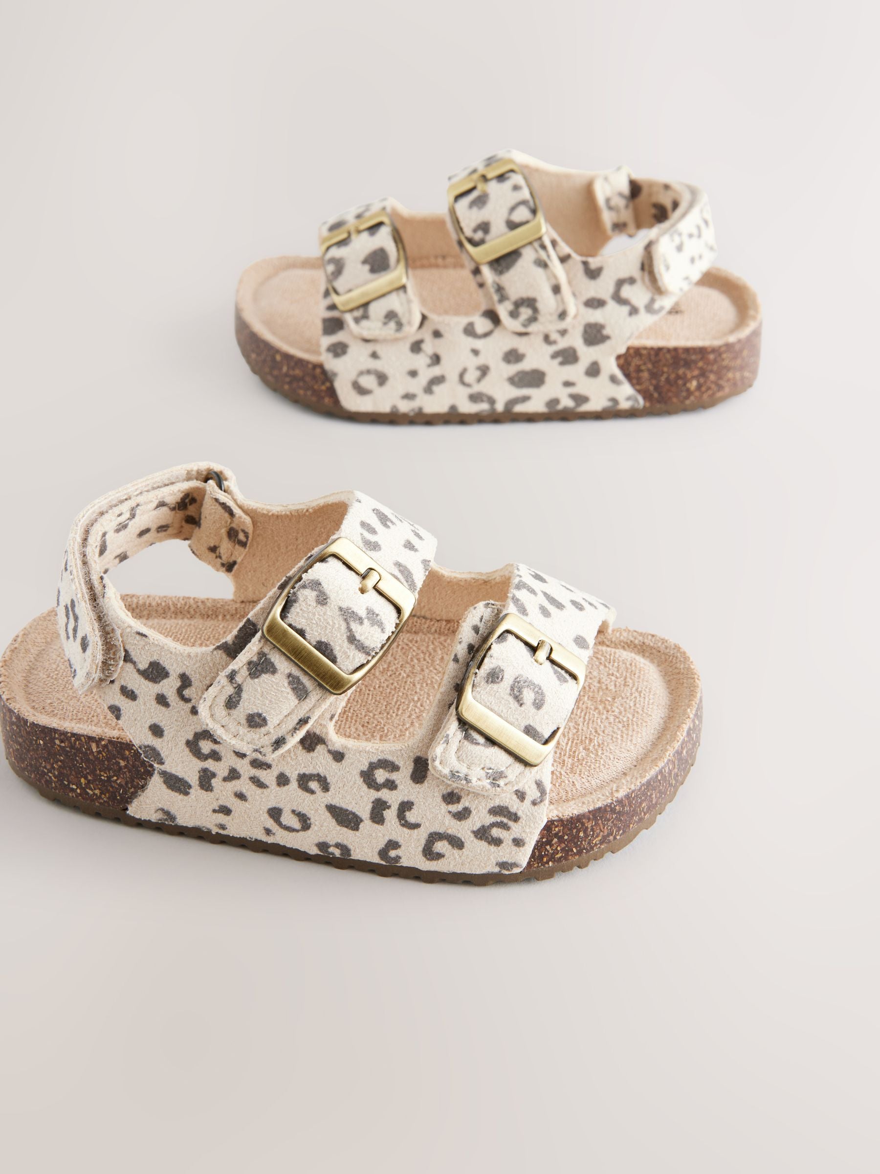 Animal Print Standard Fit (F) Corkbed Double Two Strap Sandals