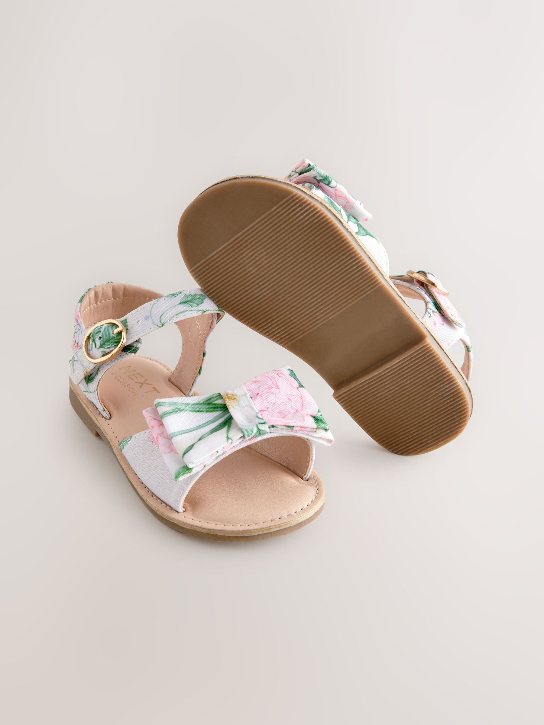 Floral Standard Fit (F) Bow Occasion Sandals