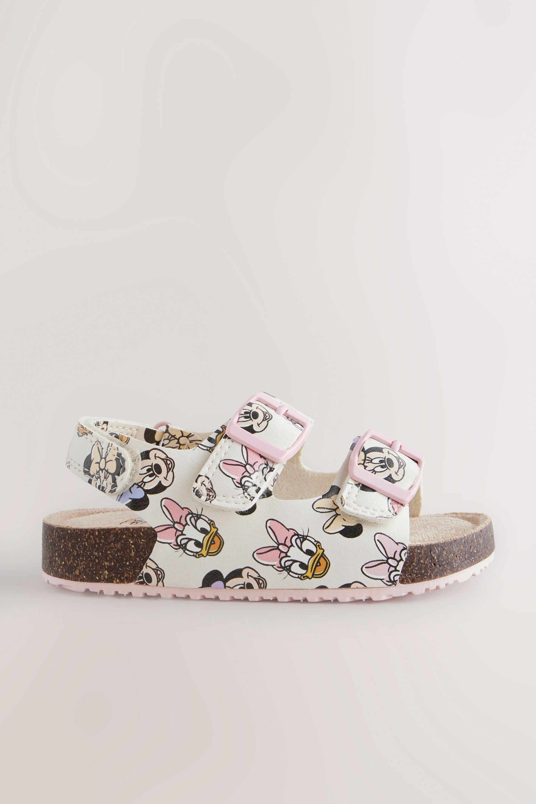 Multi Minnie Mouse Standard Fit (F) Corkbed Two Strap Sandals