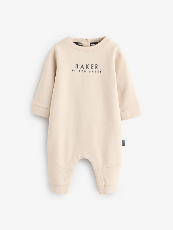 Baker by Ted Baker Stone Long Sleeve 100% Cotton Romper