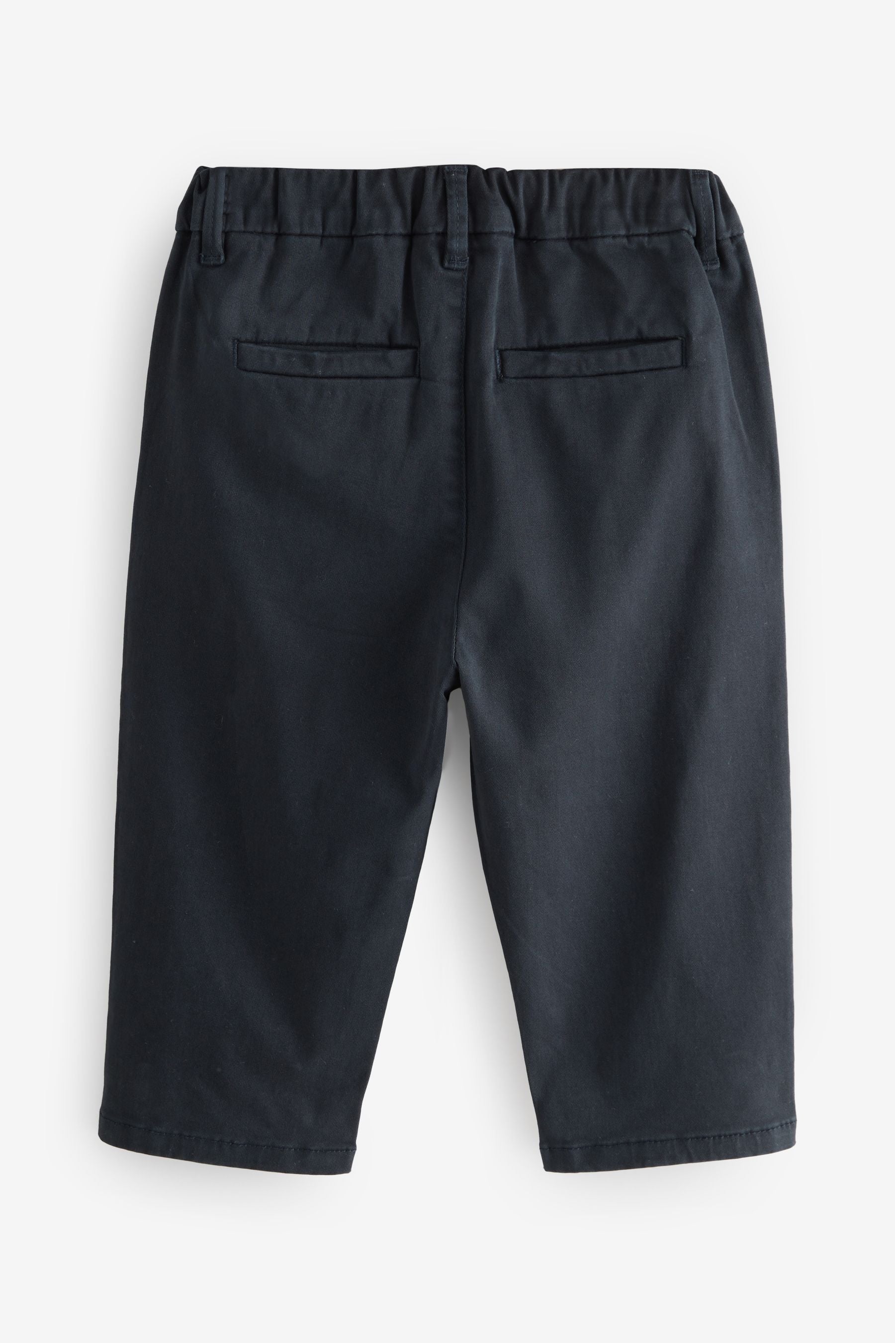 Navy Pleat Front Stretch Chino Trousers (3mths-7yrs)