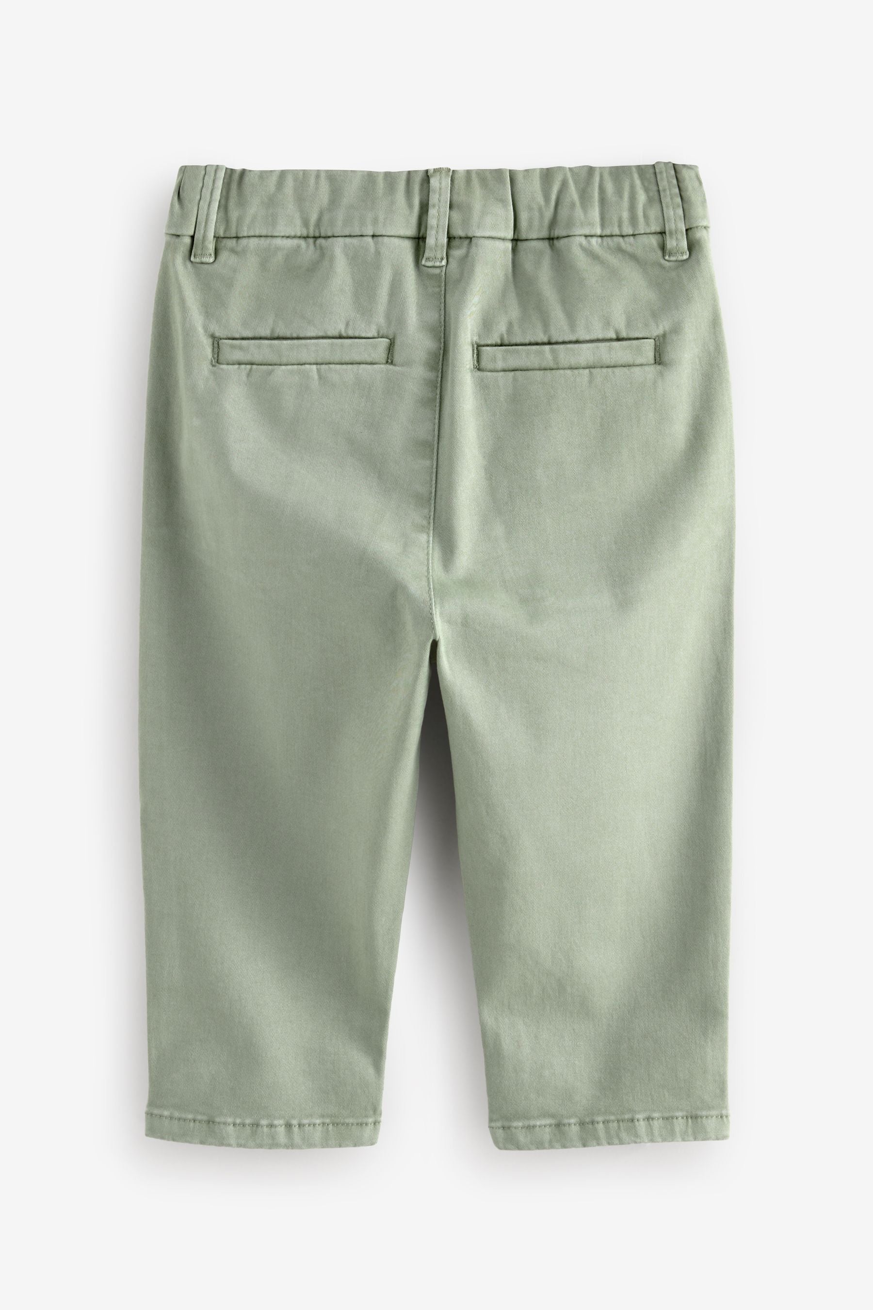 Sage Green Pleat Front Stretch Chino Trousers (3mths-7yrs)