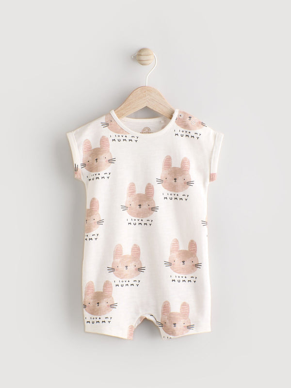 Ecru I Love My Mummy Baby 100% Cotton Romper (0-18mths)