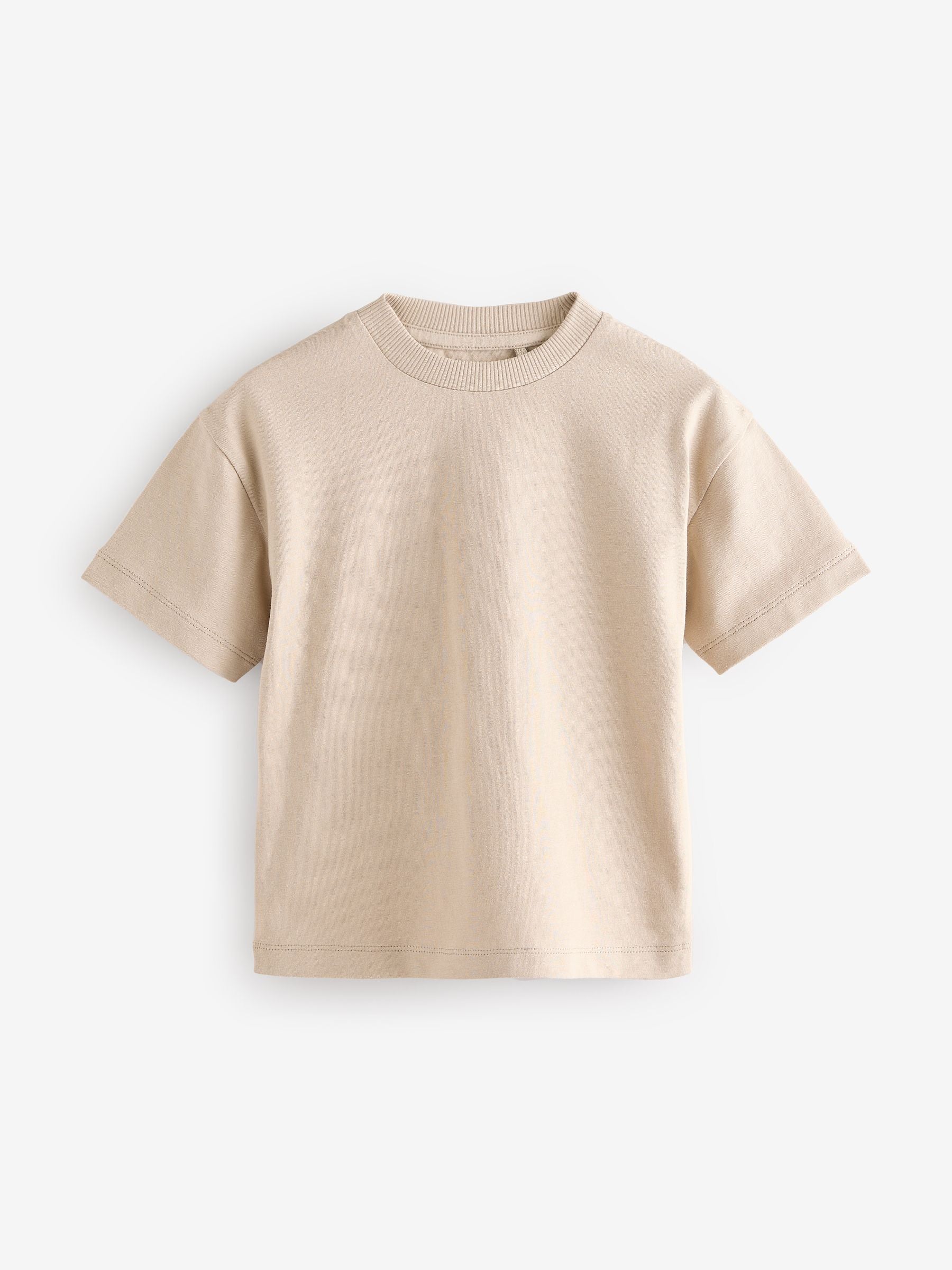 Neutral 100% Cotton Short Sleeve Plain T-Shirt (3mths-7yrs)