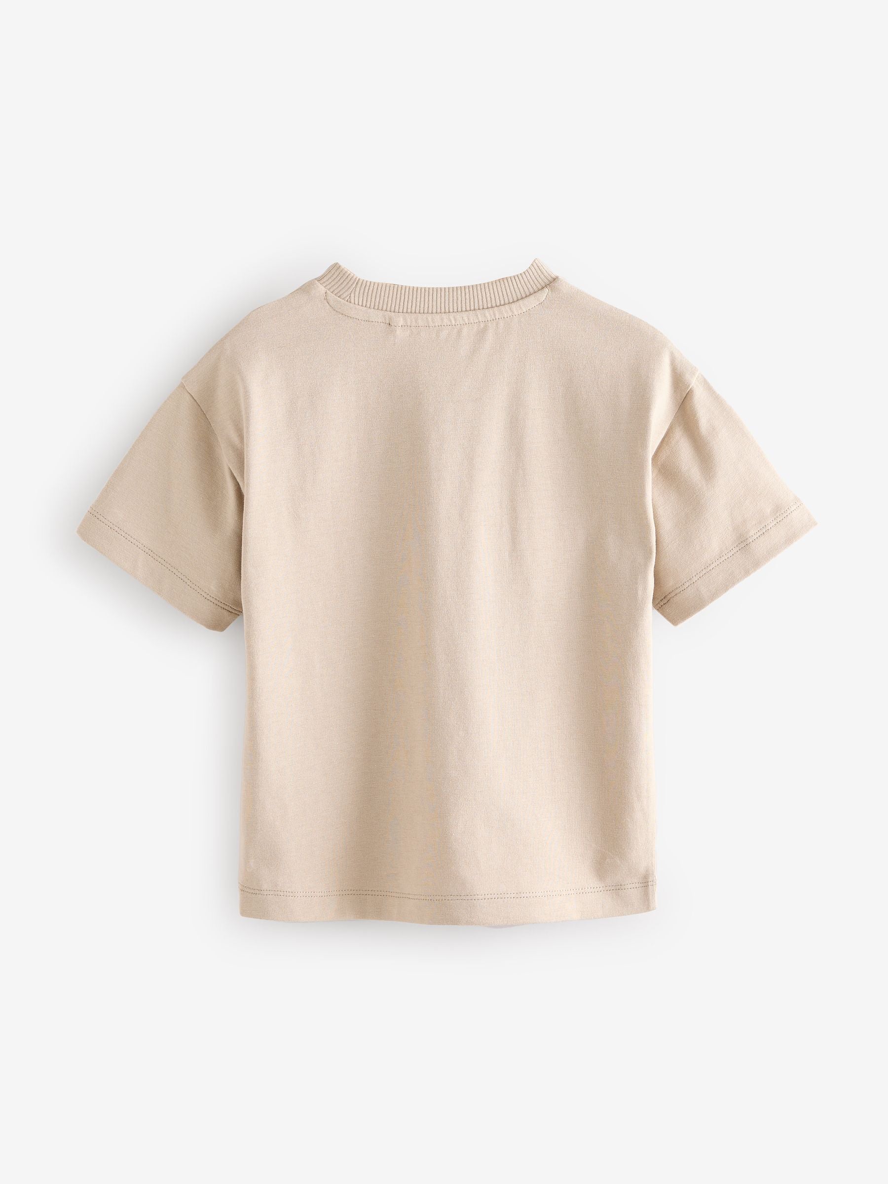 Neutral 100% Cotton Short Sleeve Plain T-Shirt (3mths-7yrs)