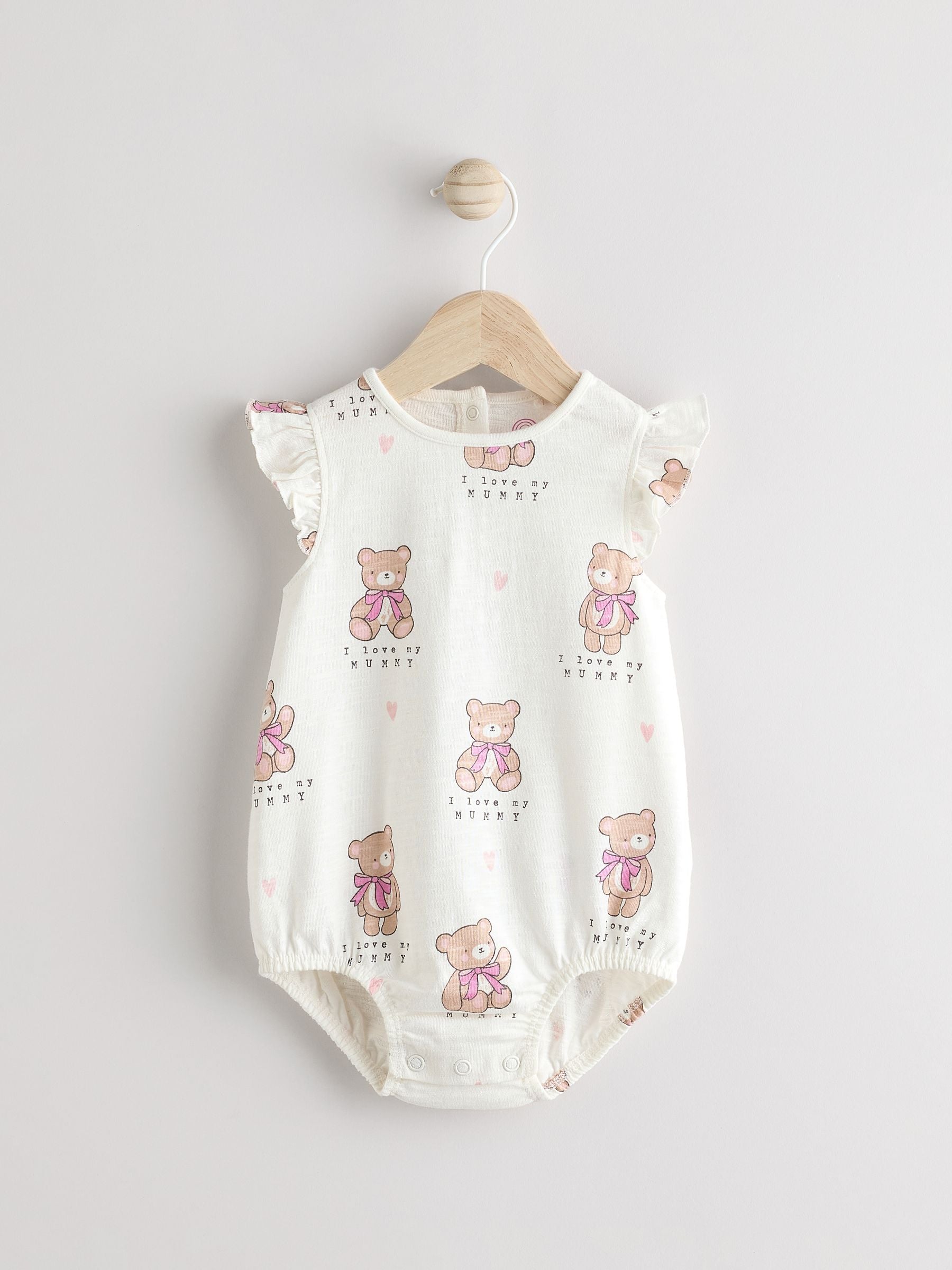 White I Love My Mummy Baby Bloomer 100% Cotton Romper