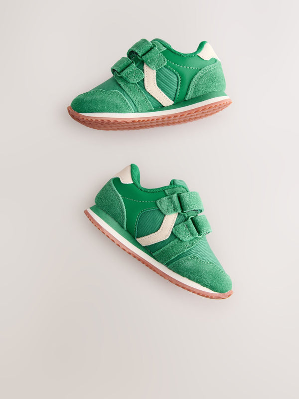 Green Wide Fit (G) Double Strap Trainers