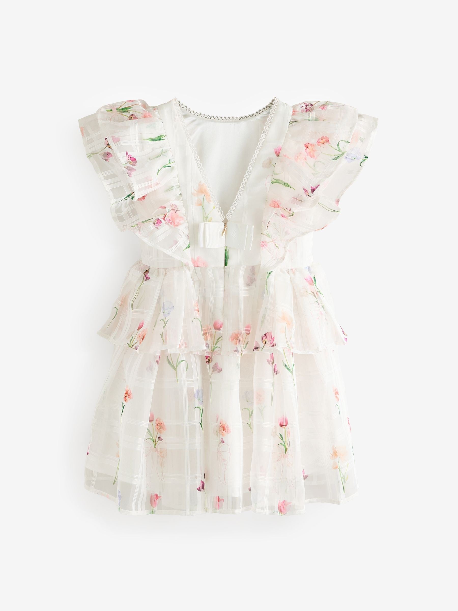 Baker by Ted Baker Burn Out Floral Print White Dress