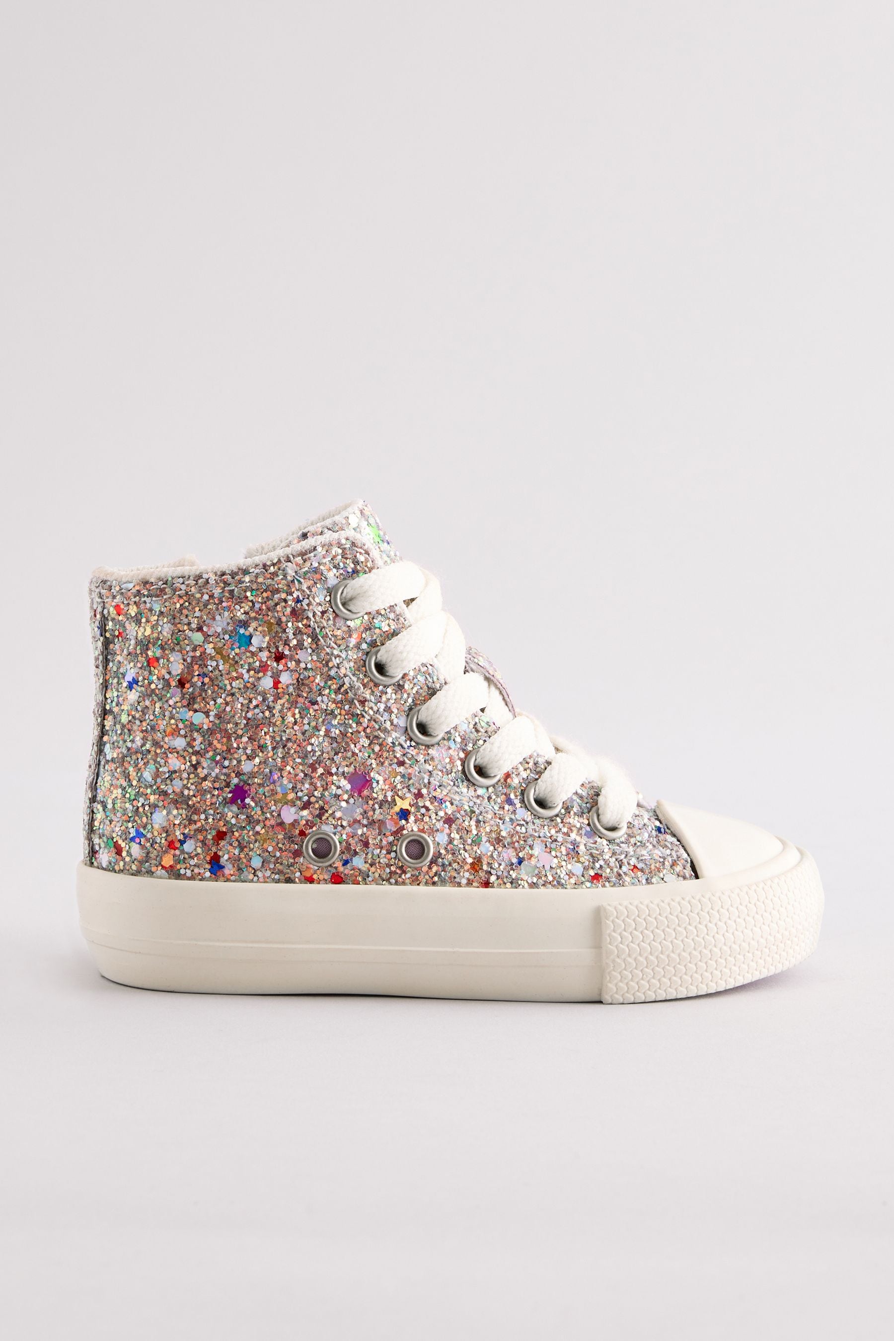 Multi Glitter Chunky High Top Trainers