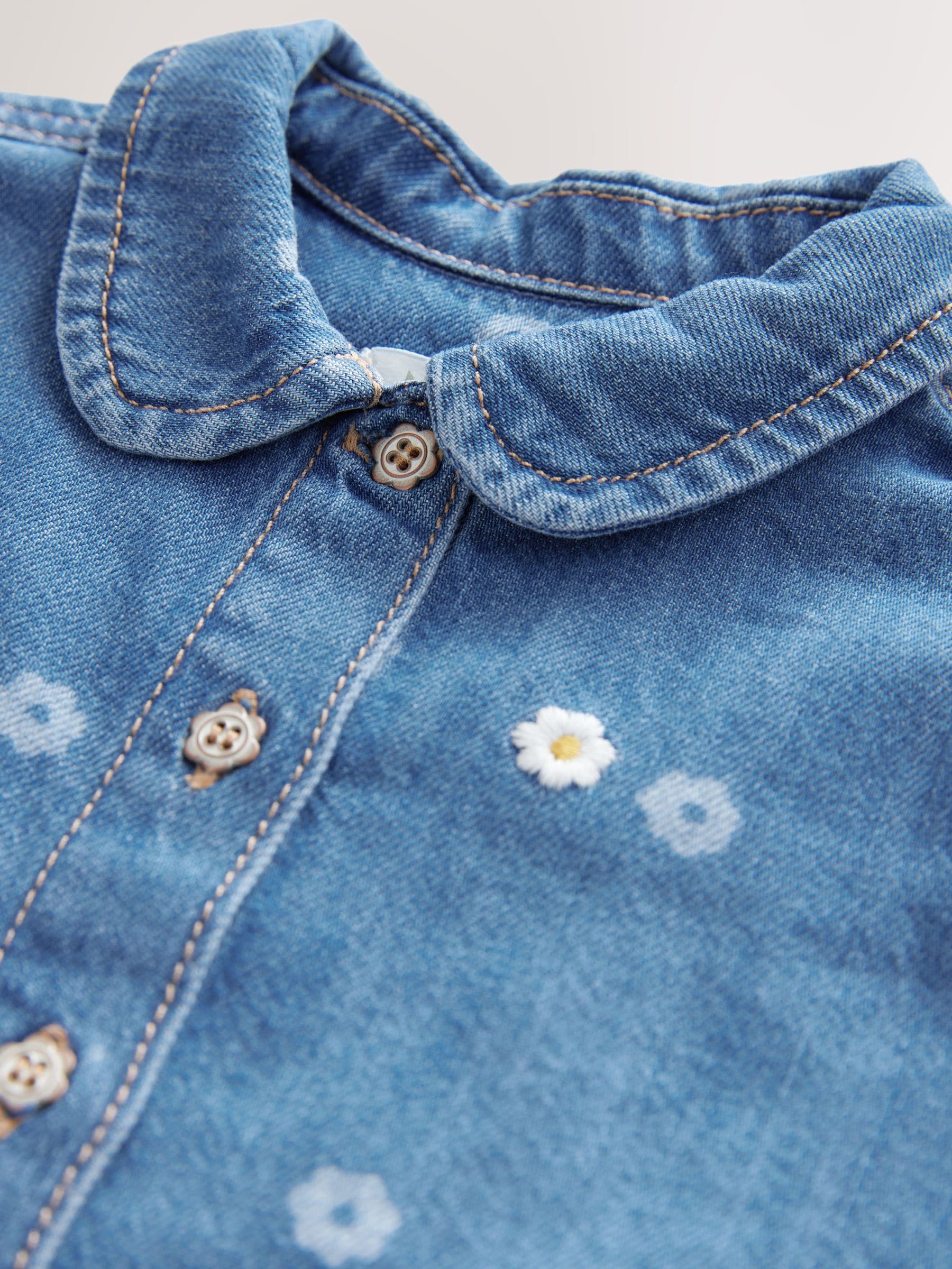 Denim Lightwash Daisy Cord 100% Cotton Jeans (3mths-7yrs)