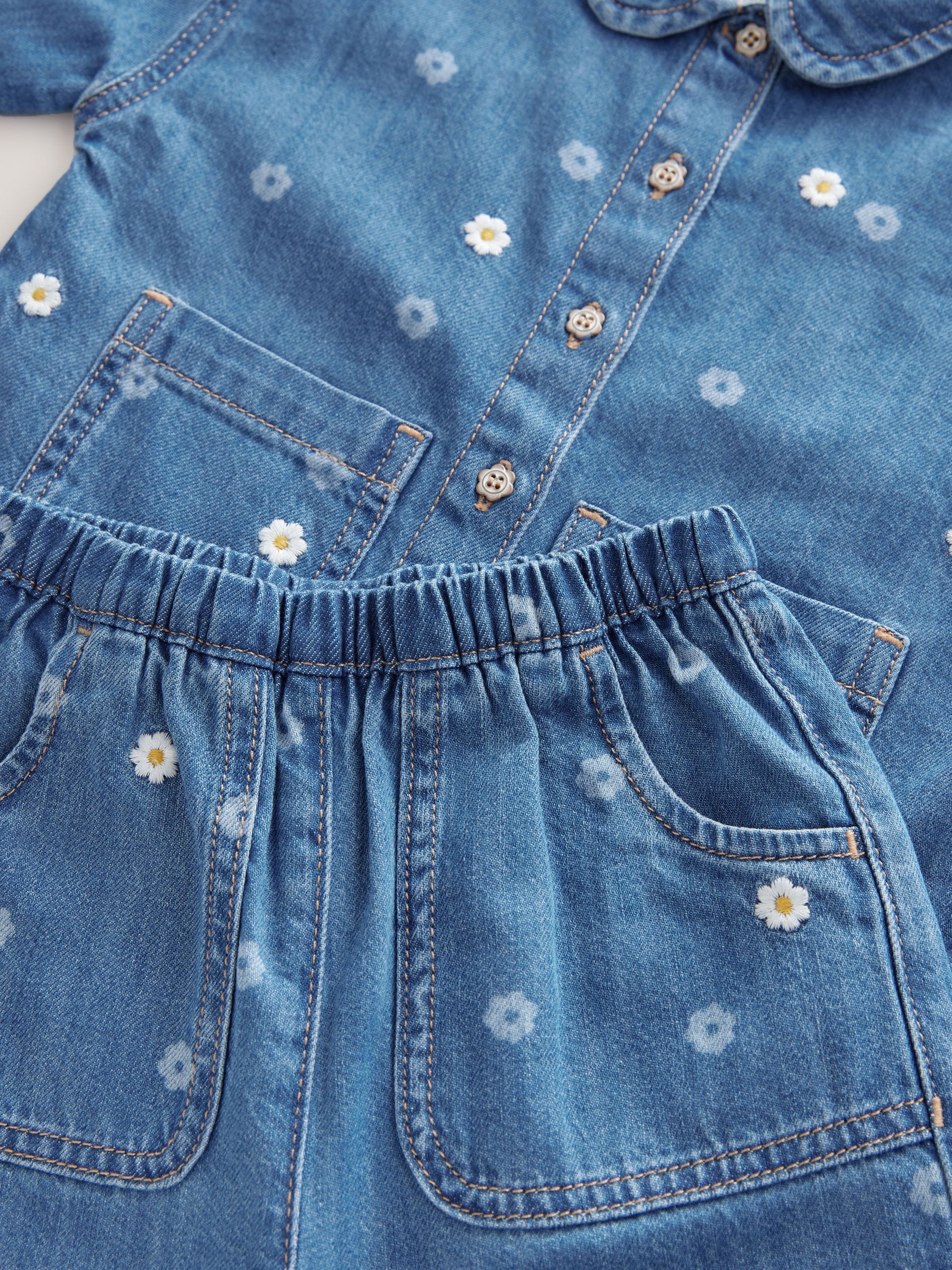 Denim Lightwash Daisy Cord 100% Cotton Jeans (3mths-7yrs)