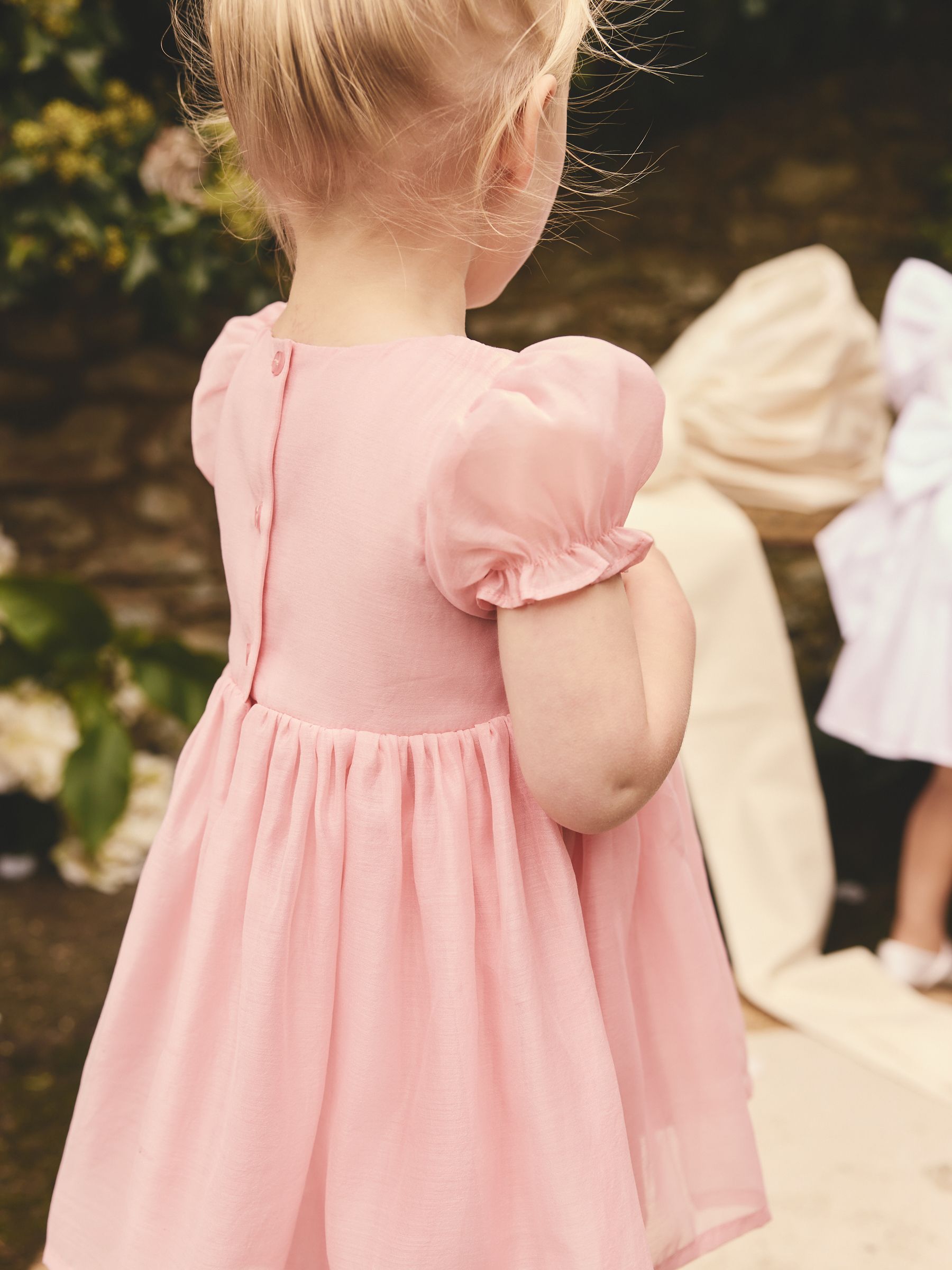 Pink Girl Corsage Flower Print Dress (3mths-8yrs)