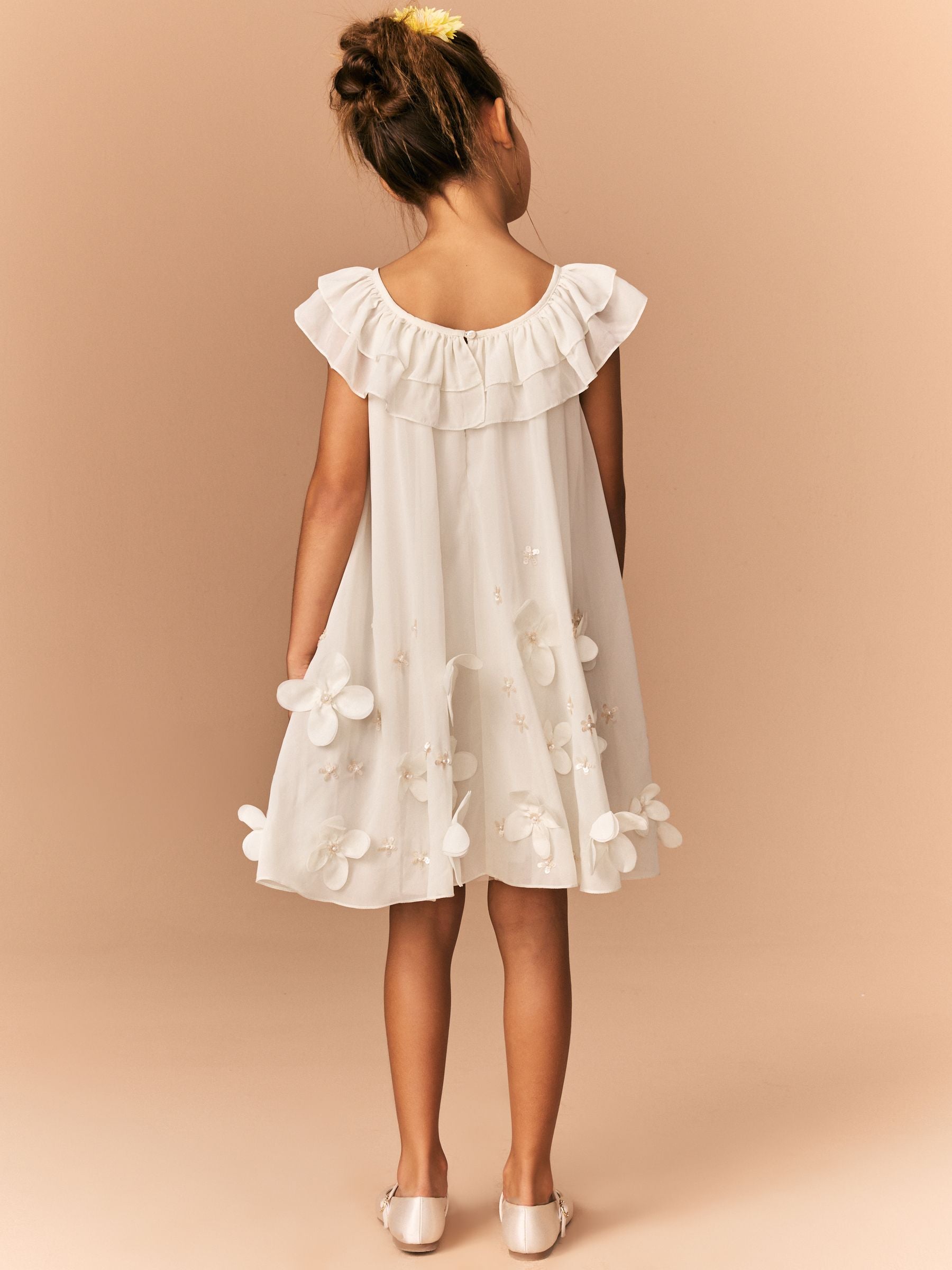 Cream Embellished Occasion Dress (3-16yrs)