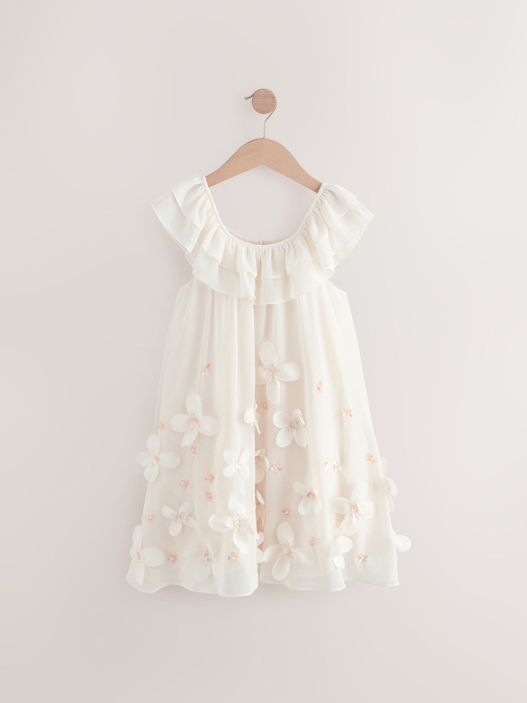 Cream Embellished Occasion Dress (3-16yrs)