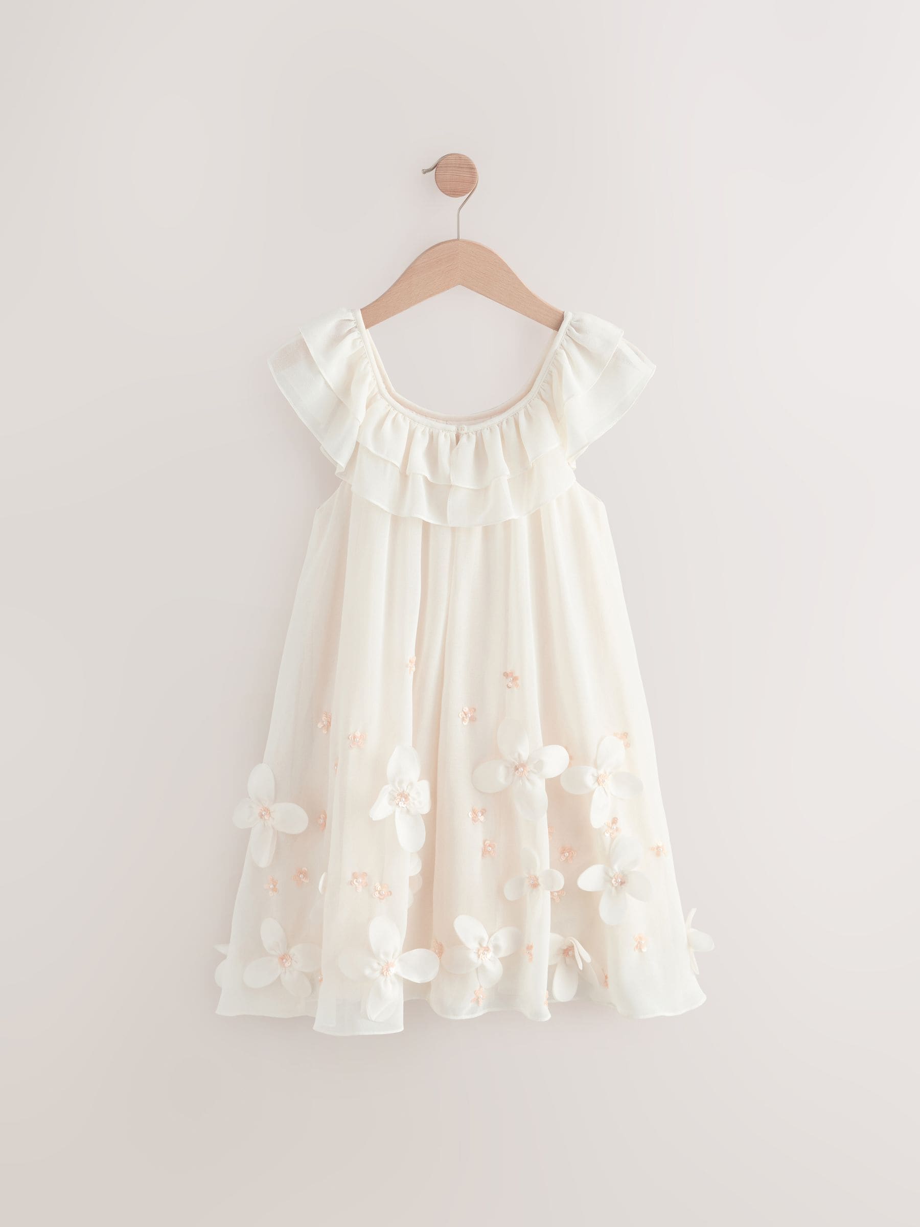 Cream Embellished Occasion Dress (3-16yrs)