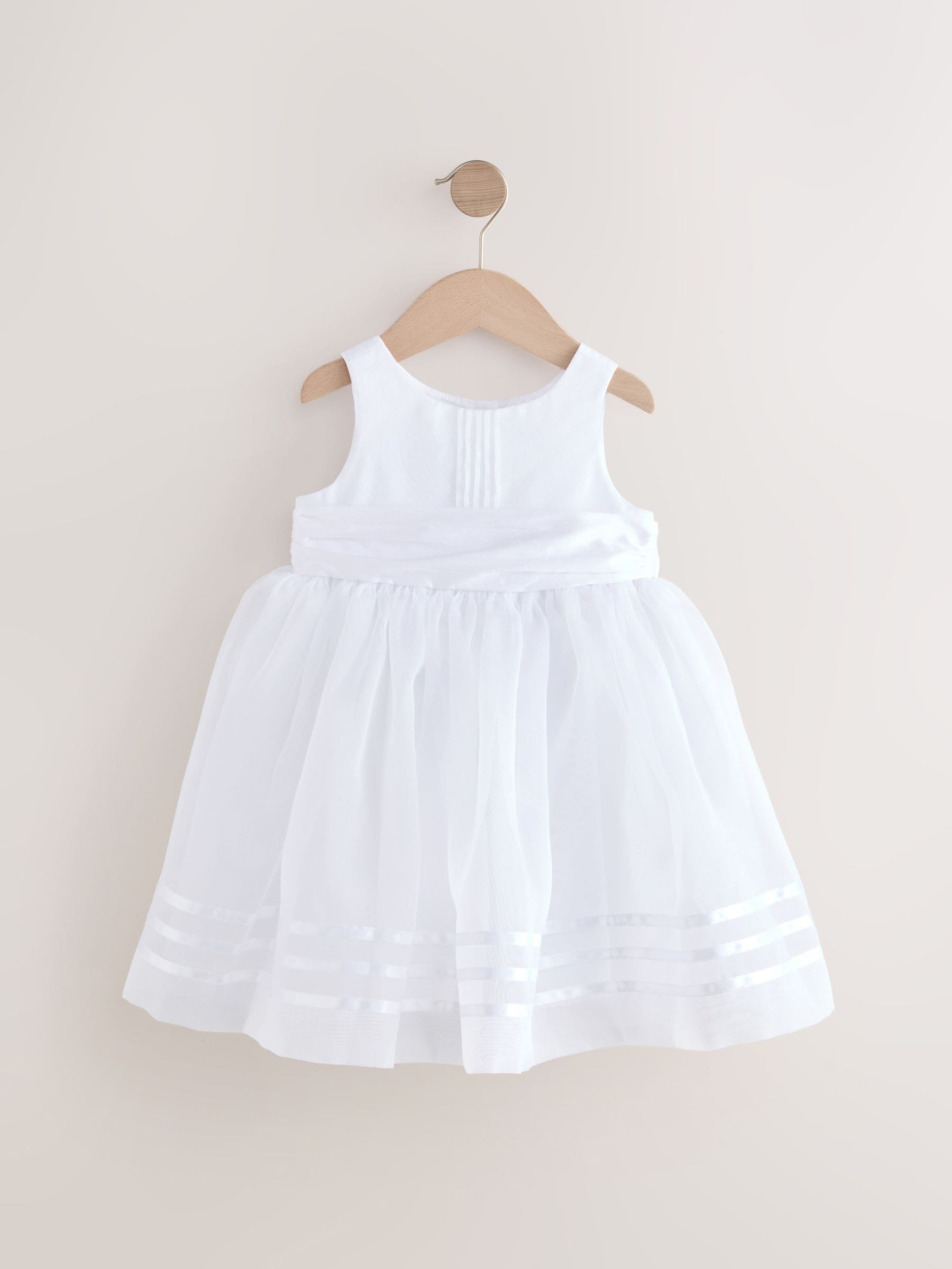 White Girl Organza Flower Dress (3mths-10yrs)