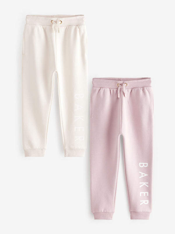 Baker by Ted Baker Pink/Cream Multi Joggers 2 Pack