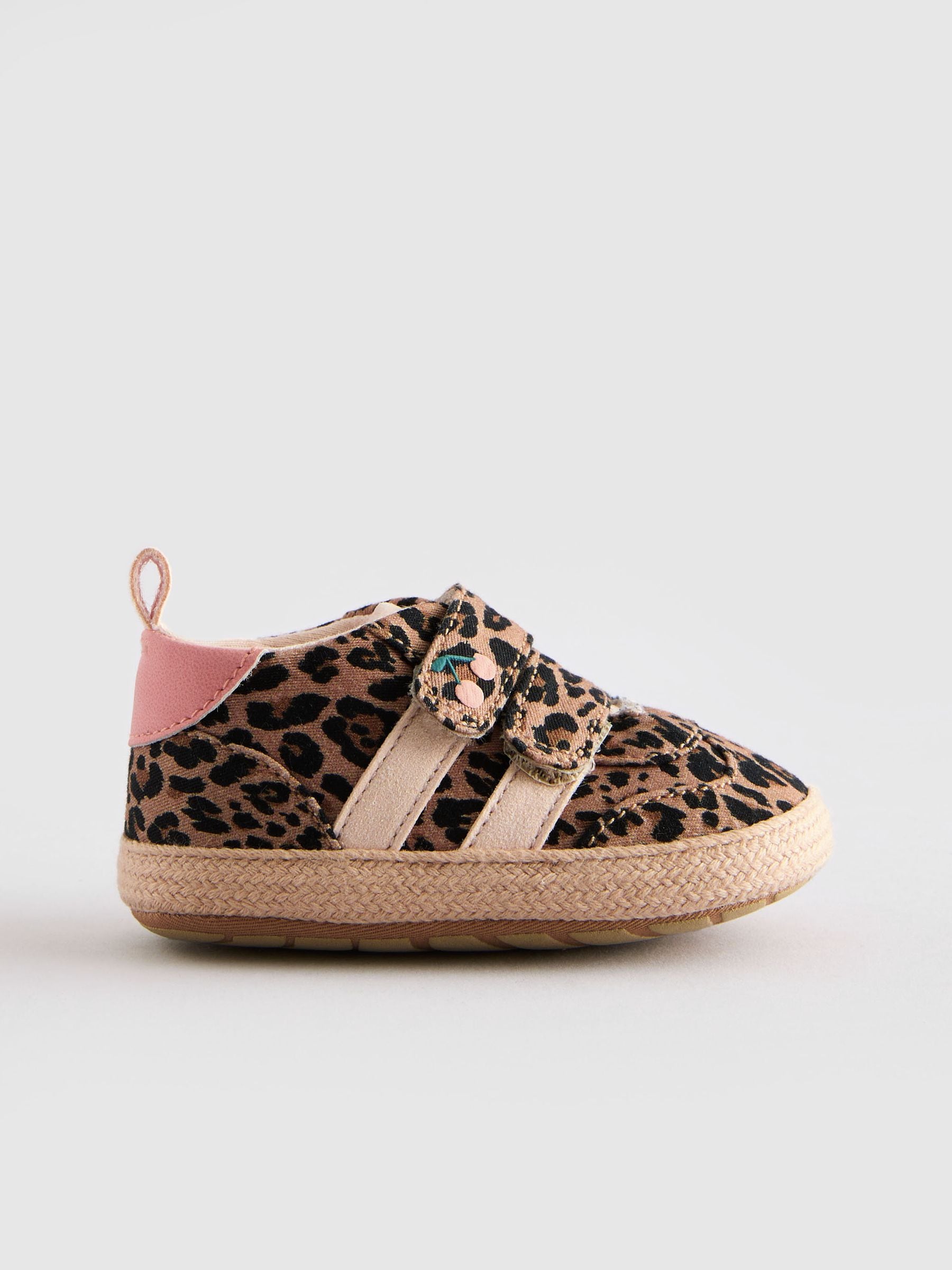 Animal Print Touch Fasten Baby Trainers (0-24mths)