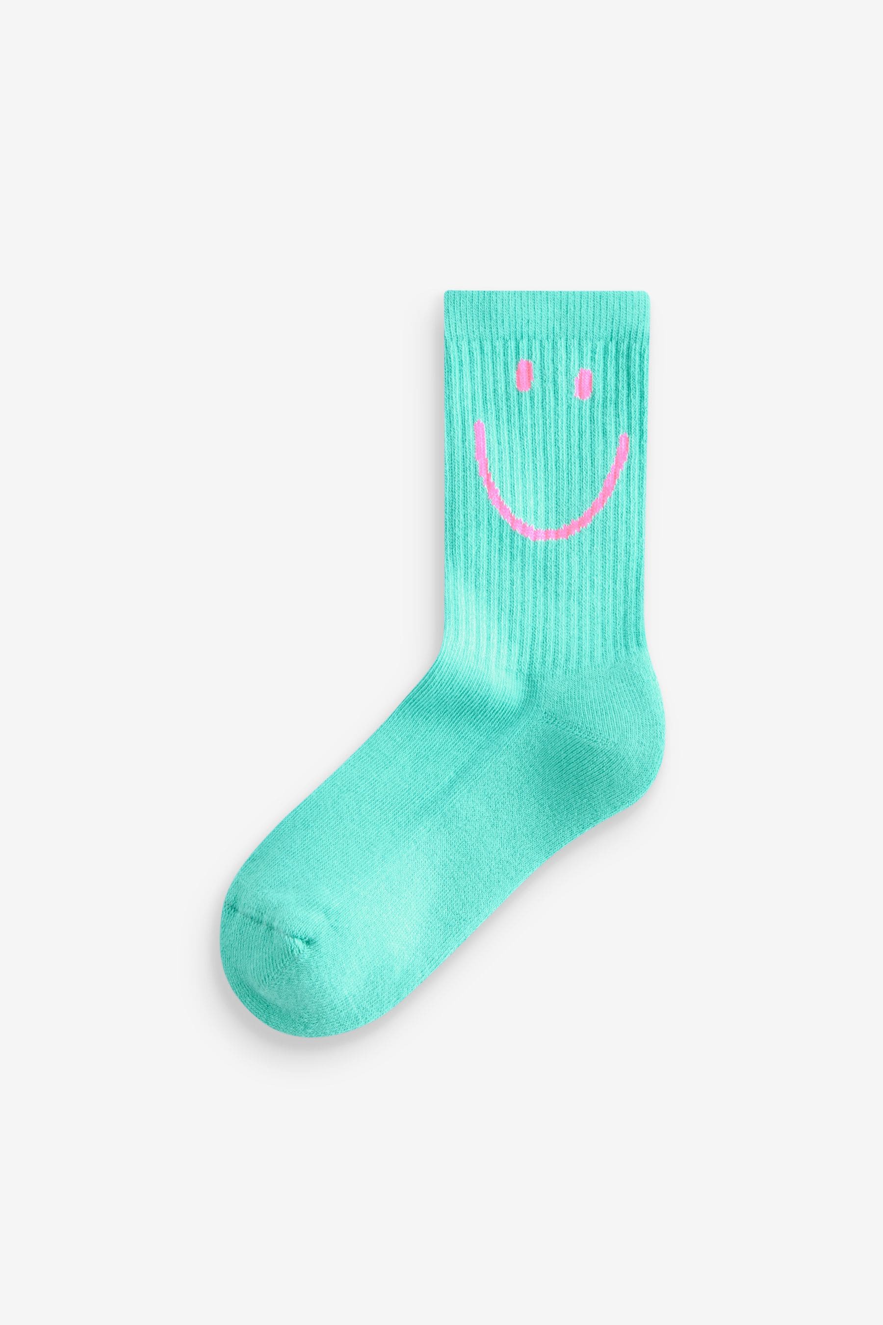 Pink, Purple and Teal Blue Character Cotton Rich Character Cushion Sole Ankle Socks 3 Pack