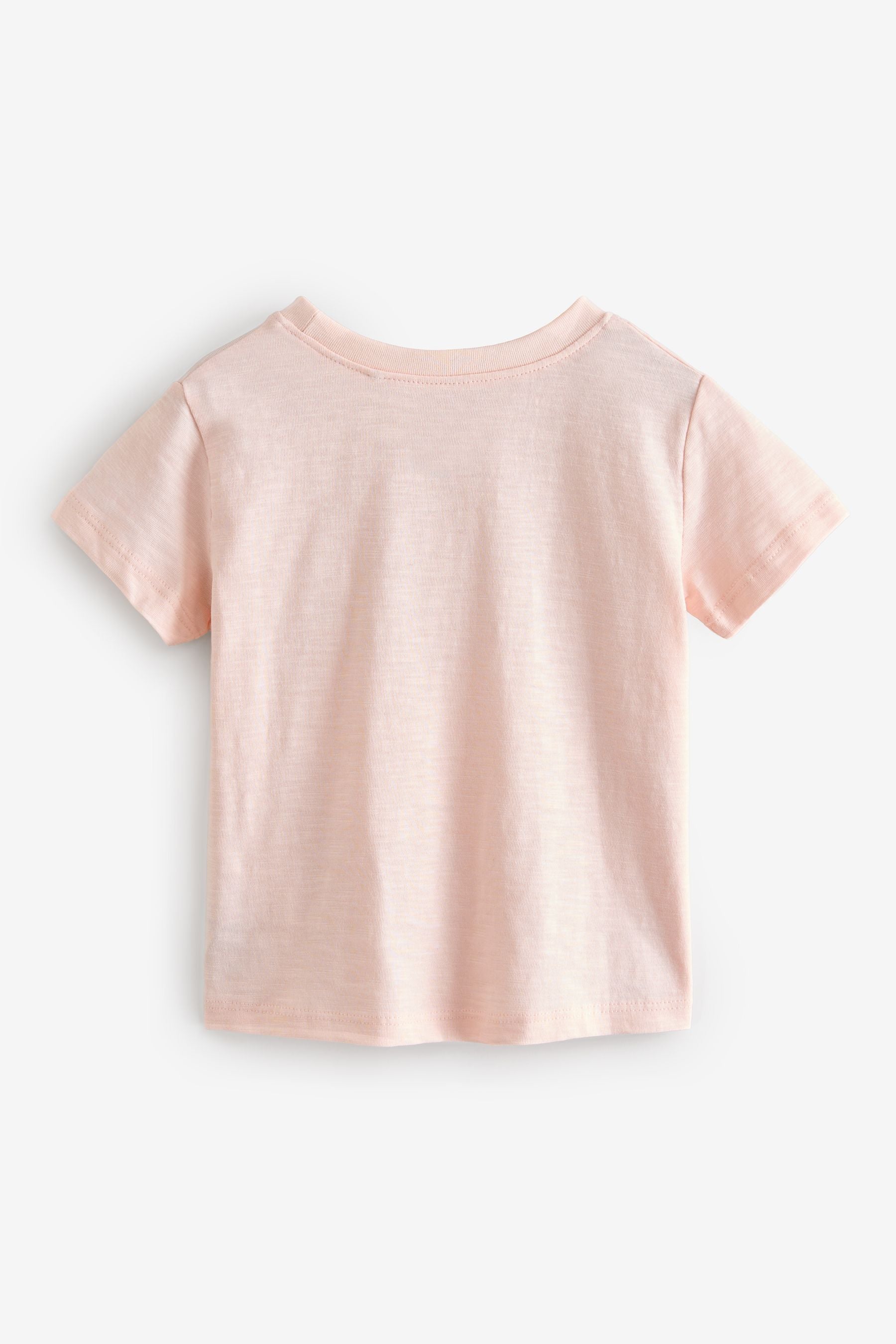 Pale Pink Happy Vibes 100% Cotton Short Sleeve T-Shirt (3mths-7yrs)