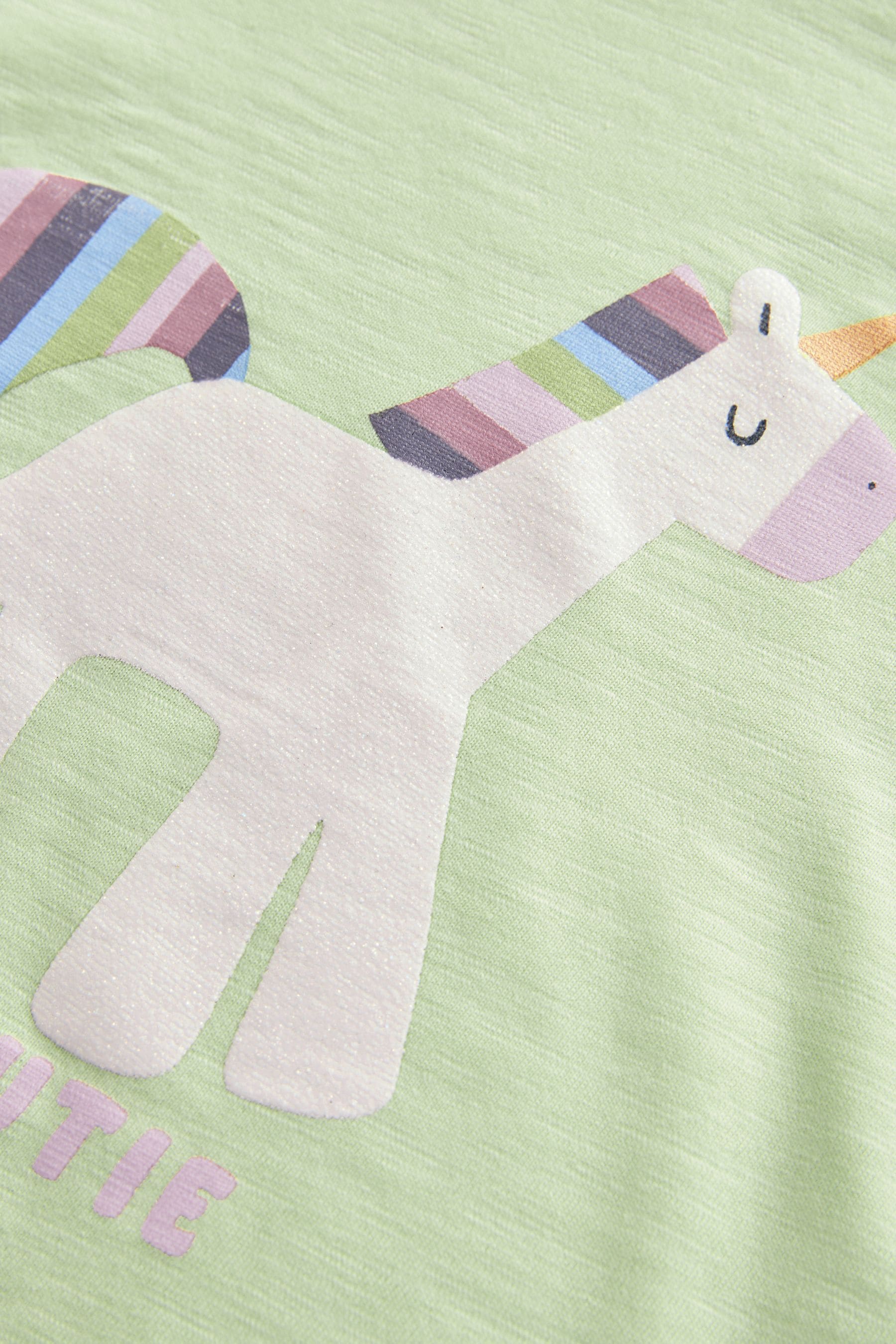 Light Green Unicorn Short Sleeve T-Shirt (3mths-7yrs)