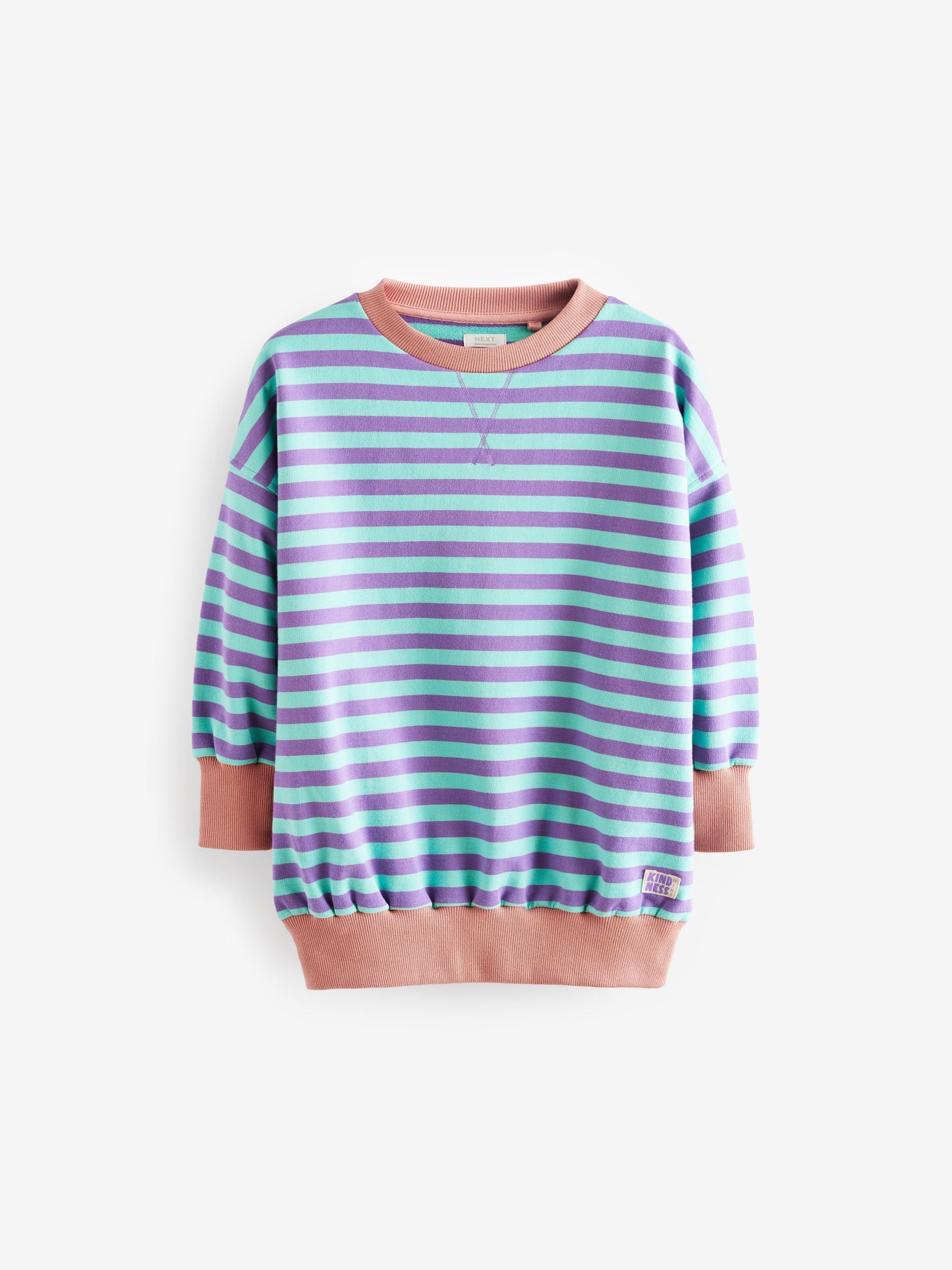 Blue/Purple Stripe 100% Cotton Sweatshirt (3-16yrs)